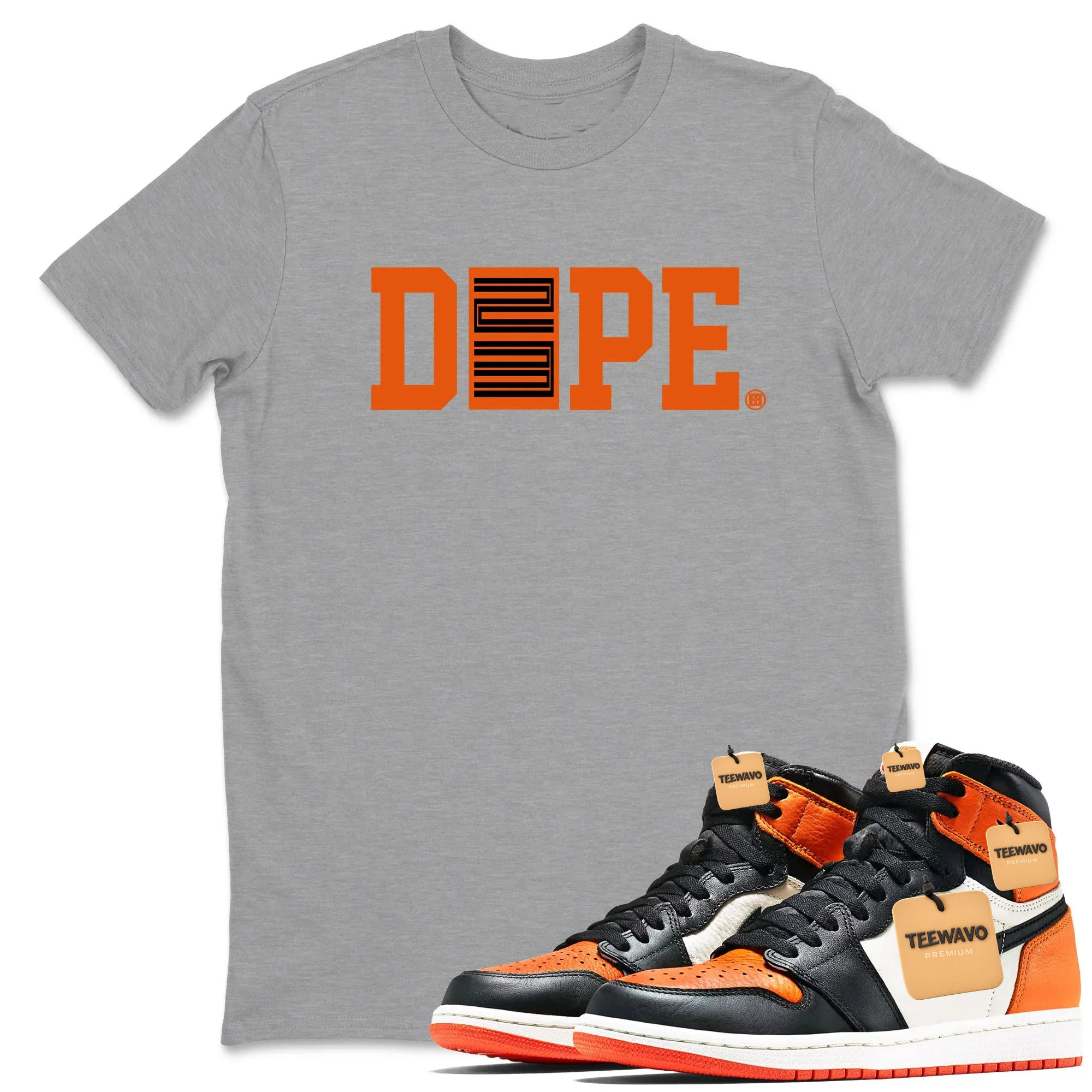 Dope 23 TEEWAVO Sneaker Tees - Air Joardan 1 Shattered Backboard