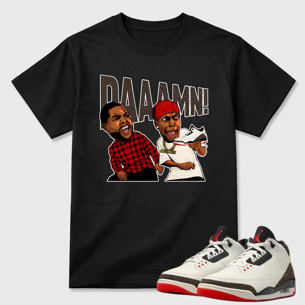 AJ3 World’s Best Dad Match Tee, Match DAAAMN Shirt