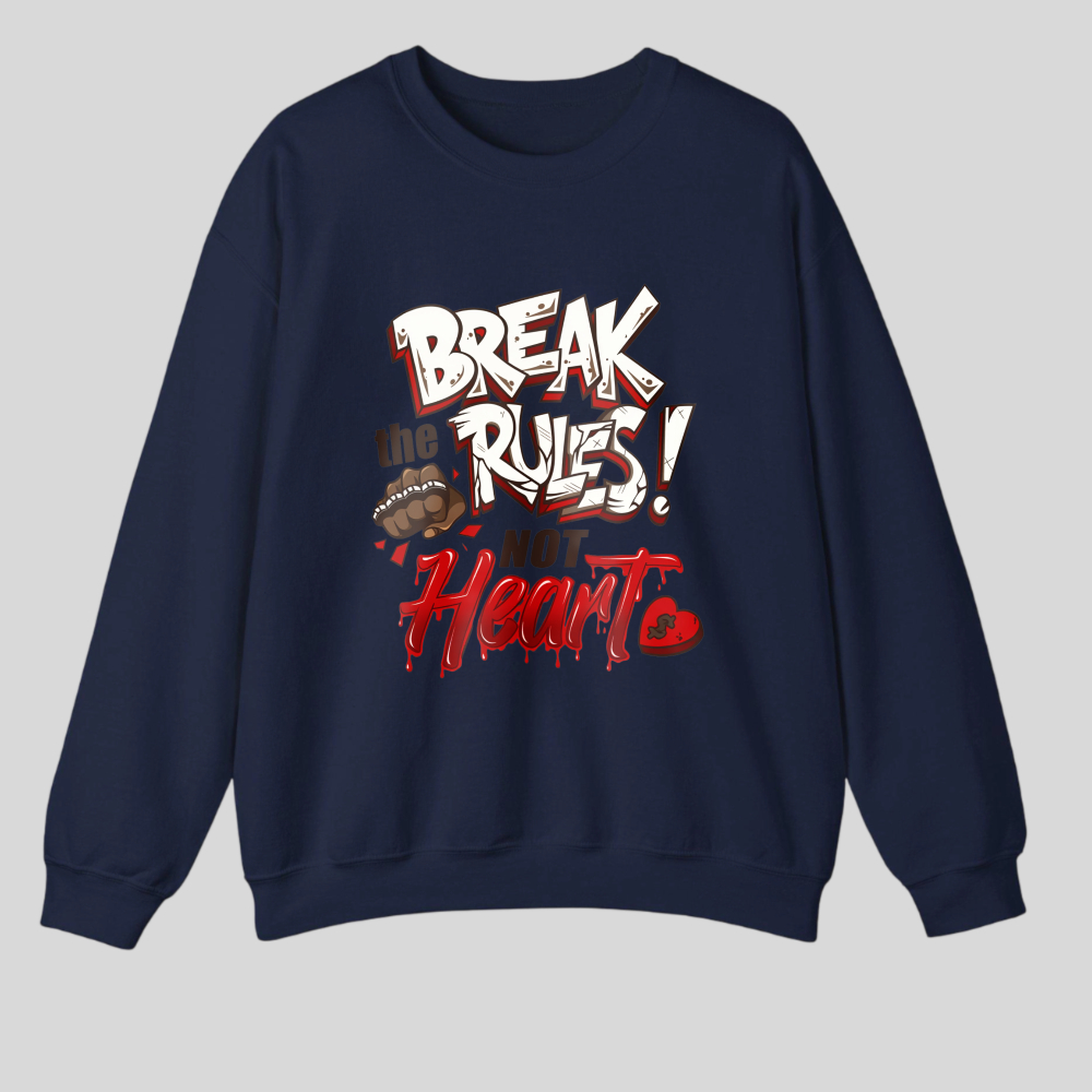 Break The Rules With Heart tshirt 100% cotton