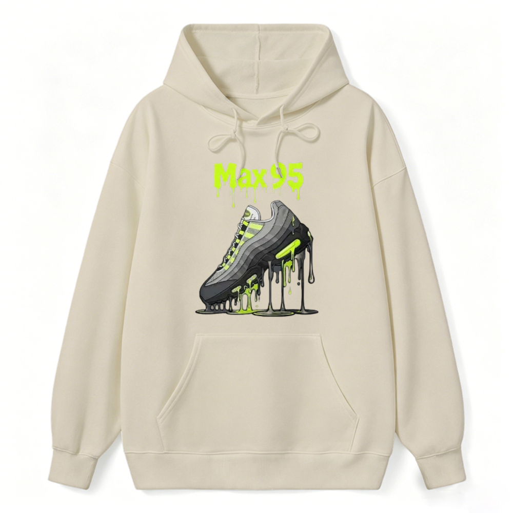 Max 95 Neon Green Drip Sneaker Graphic Unisex Classic Hoodie