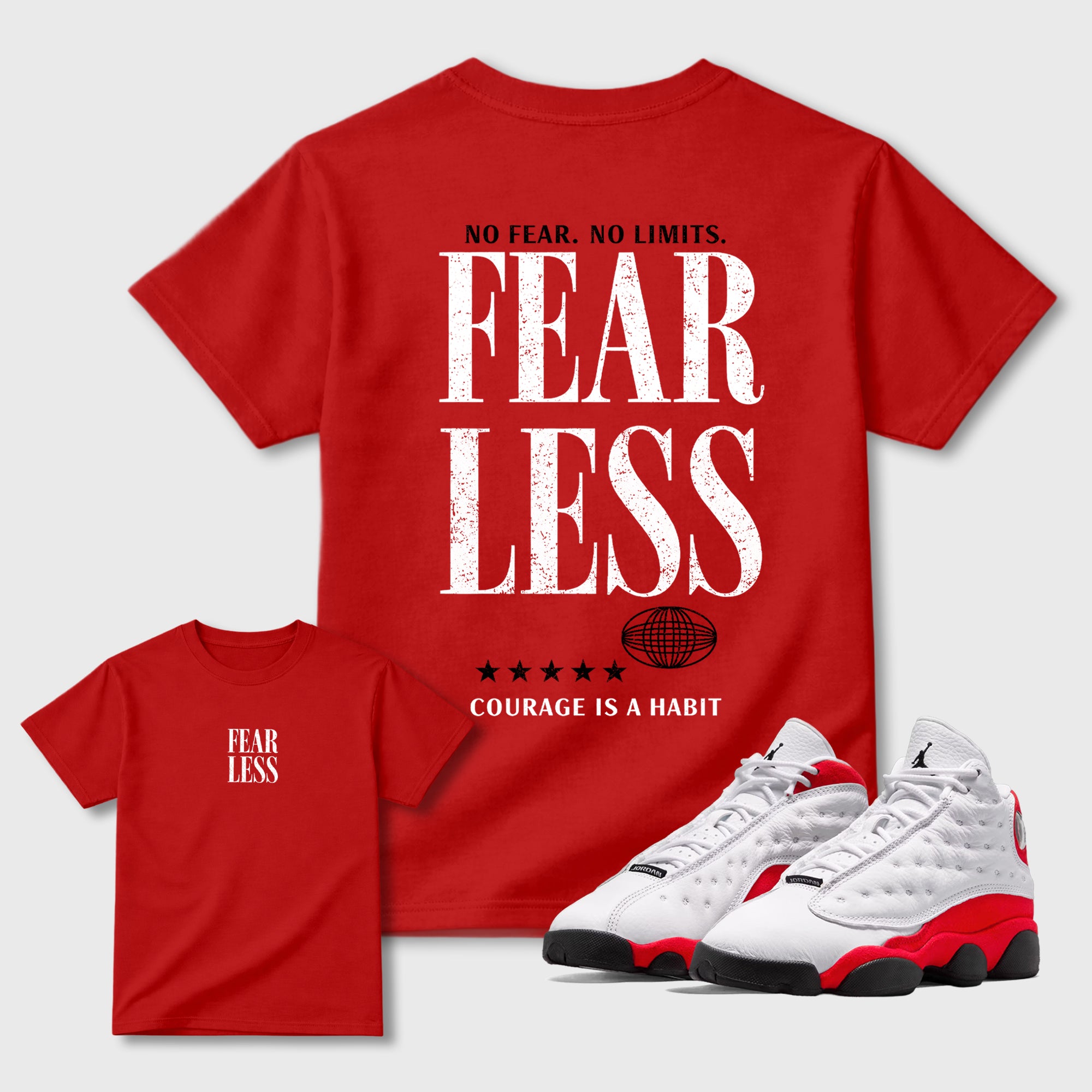 Fearless Sneaker Tees - Air Jordan 13 University Red