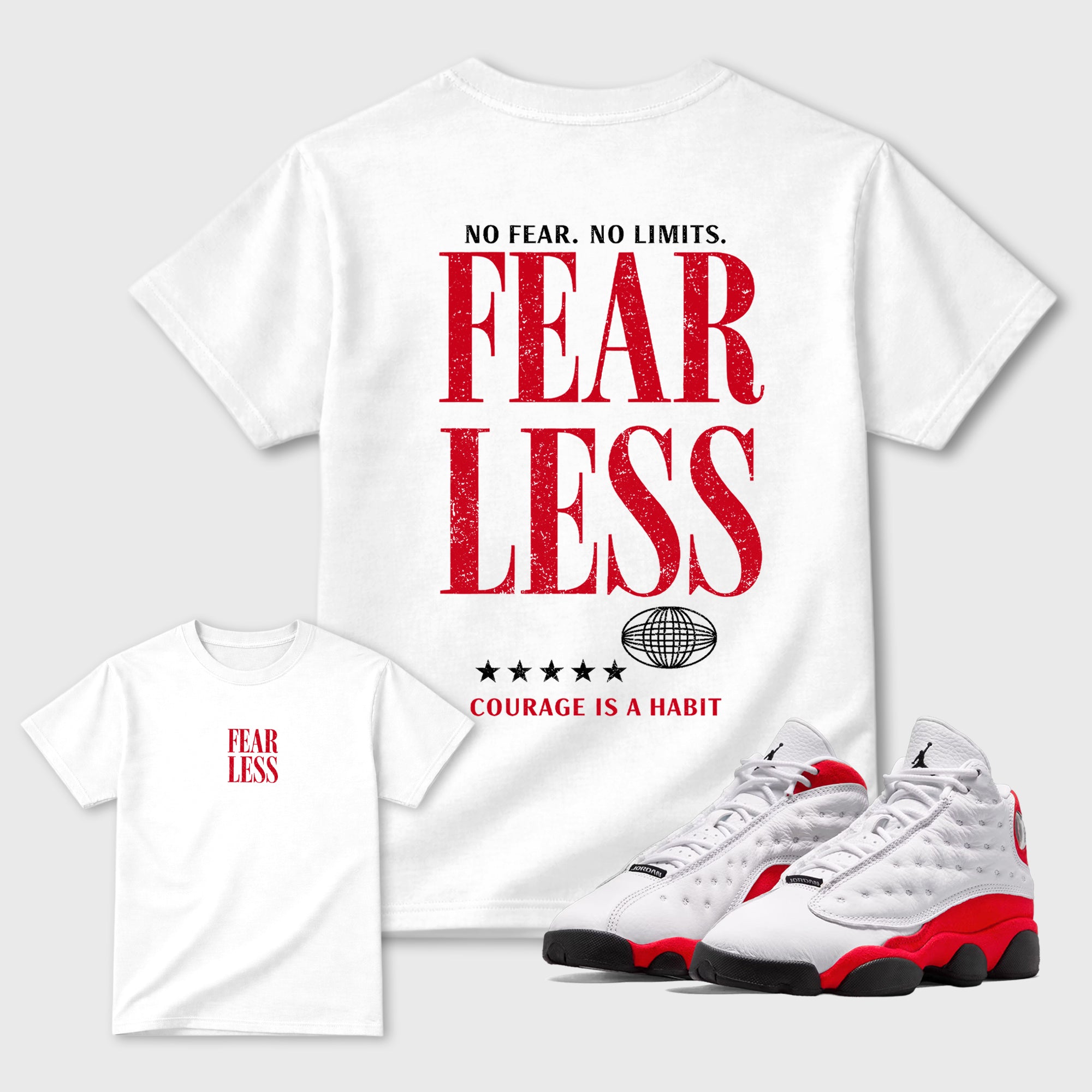 Fearless Sneaker Tees - Air Jordan 13 University Red