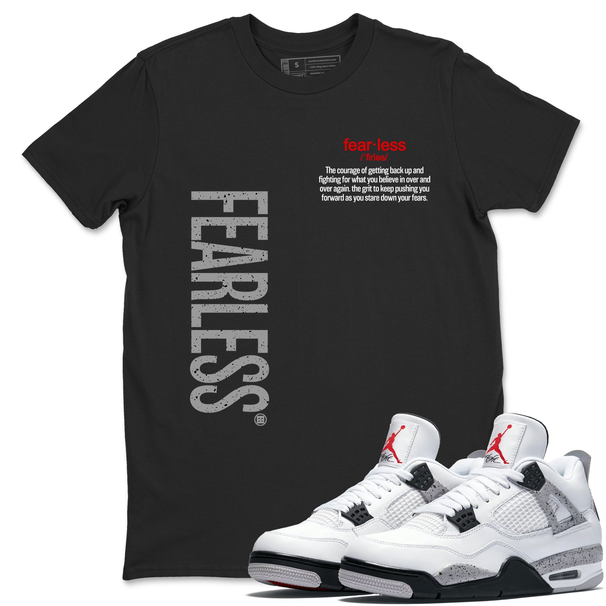 Fearless Definition Sneaker Tees - Air Jordan 4 White Cement
