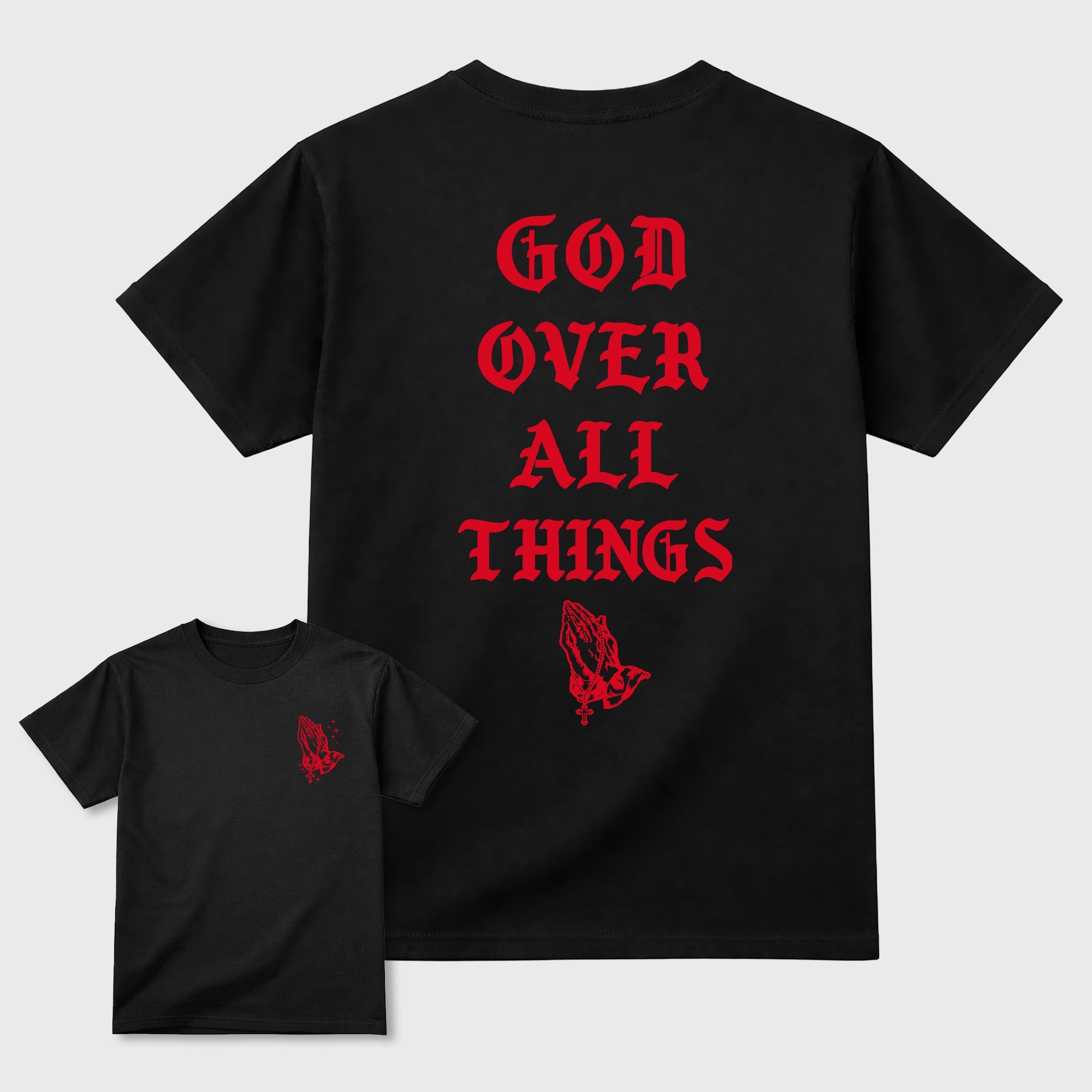 God Over All Things TEEWAVO  Sneaker Tees - Air Jordan 13 University Red