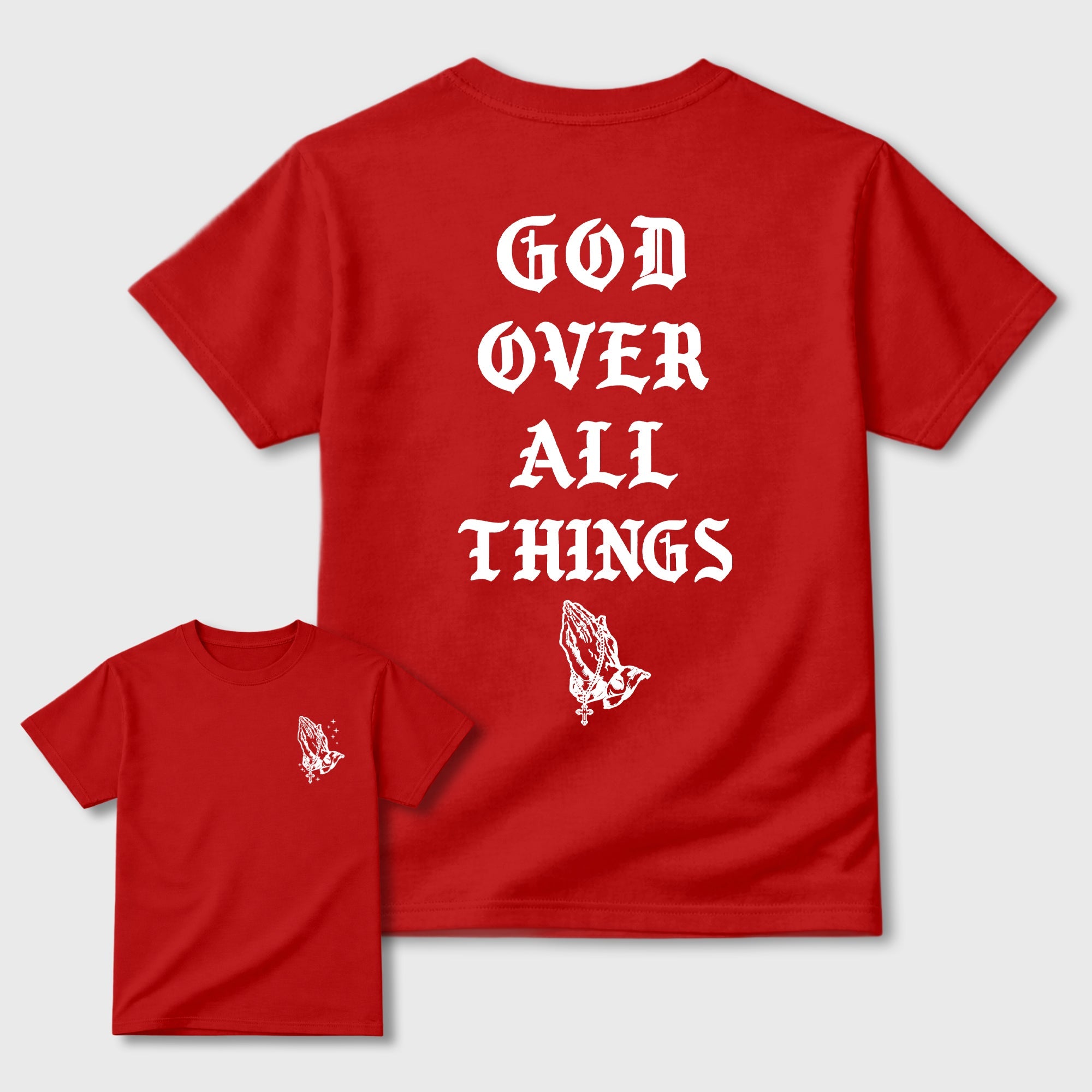 God Over All Things TEEWAVO  Sneaker Tees - Air Jordan 13 University Red