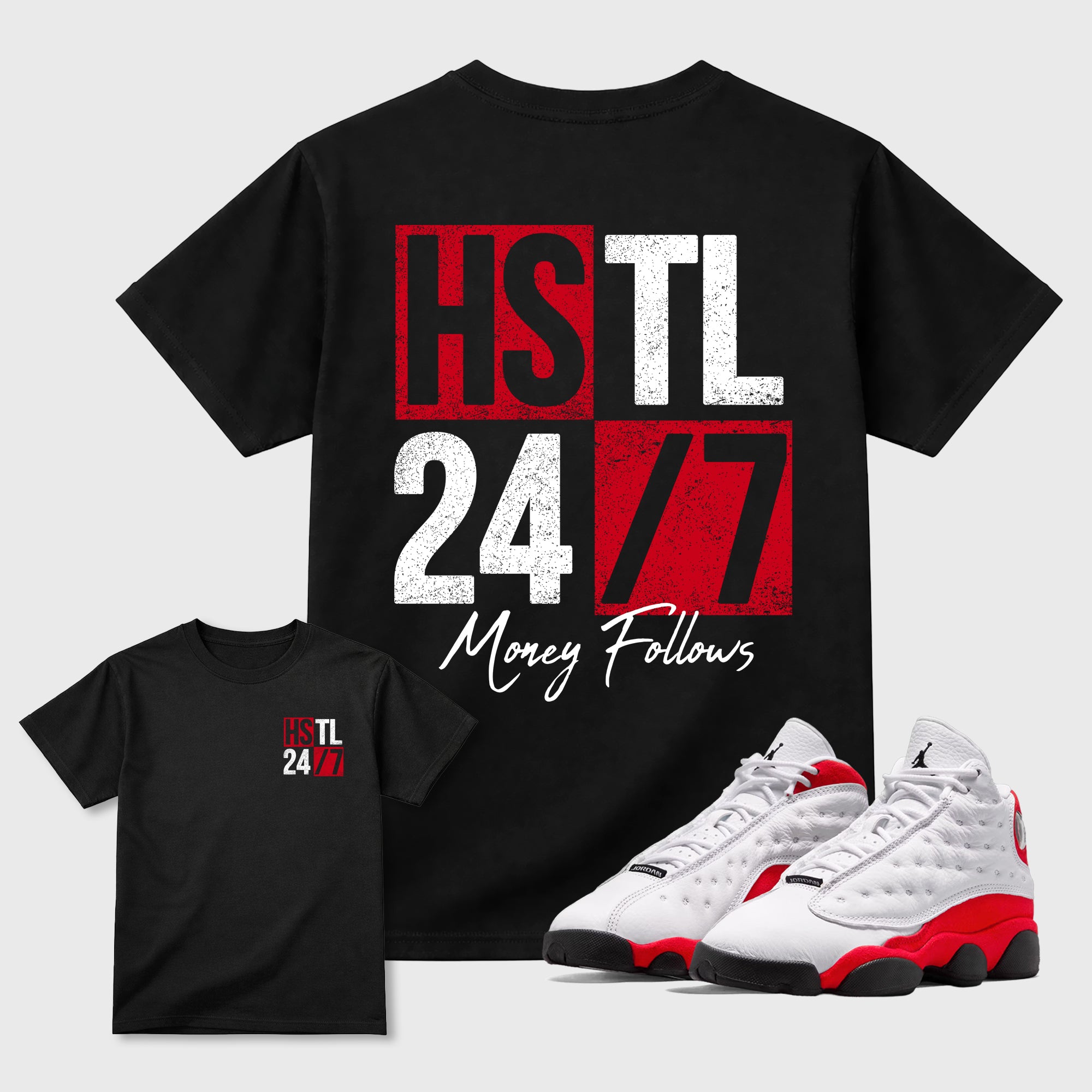 Hustle 247 Sneaker Tees - Air Jordan 13 University Red