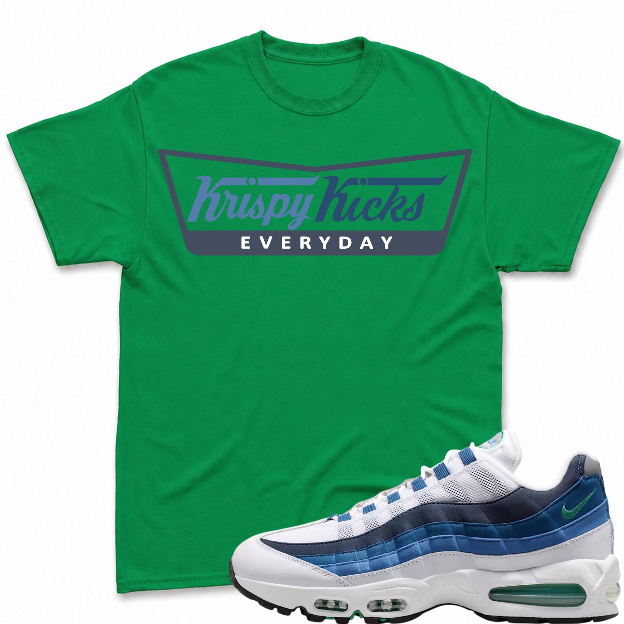 KRISPY KICKS! T Shirt To Match Air Max 95 Lake Blue and French Blue