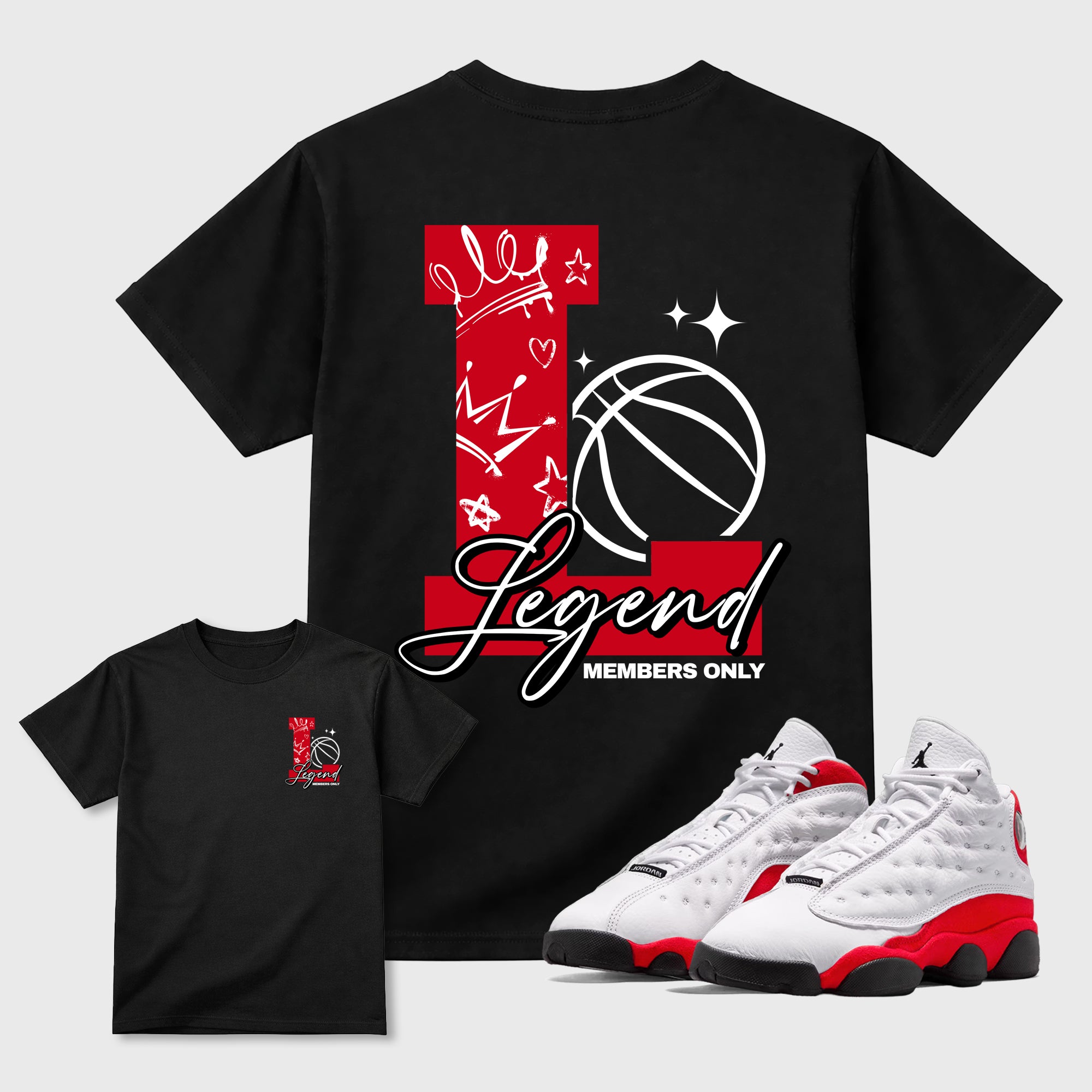 Legend Sneaker Tees - Air Jordan 13 University Red