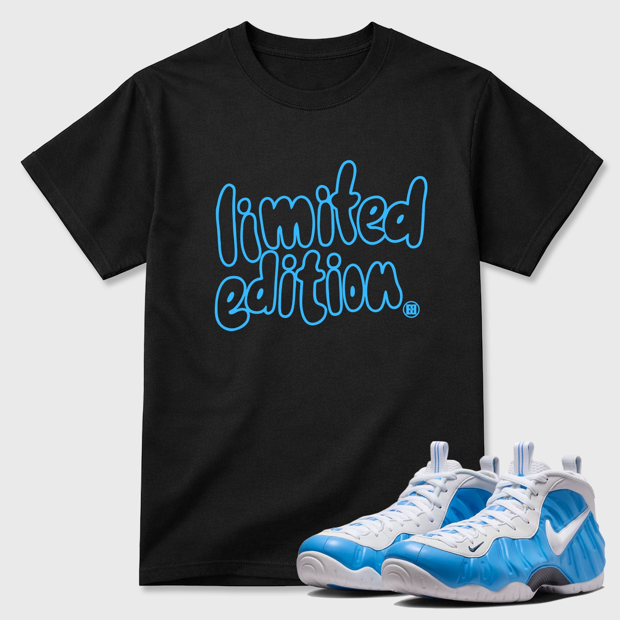 Limited Edition Sneaker Tees - Air Foamposite Pro University Blue