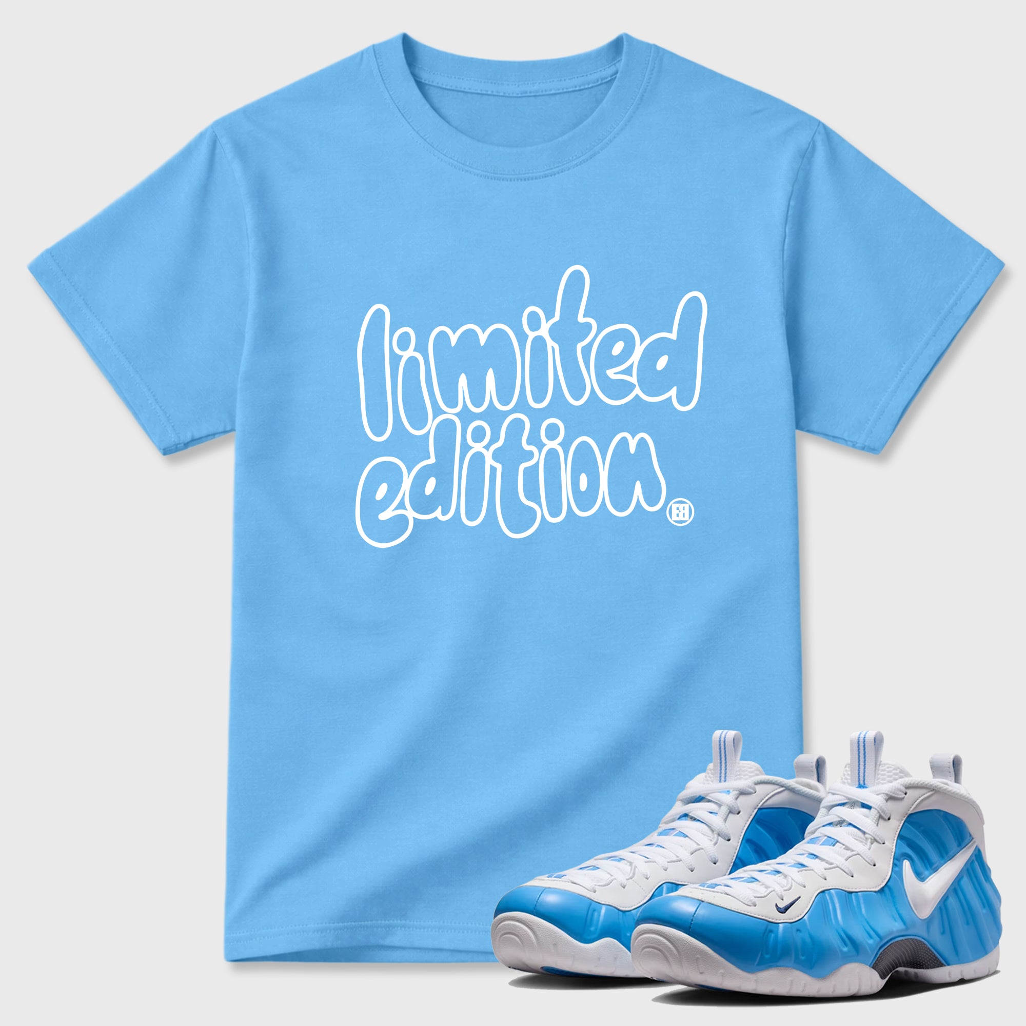 Limited Edition Sneaker Tees - Air Foamposite Pro University Blue