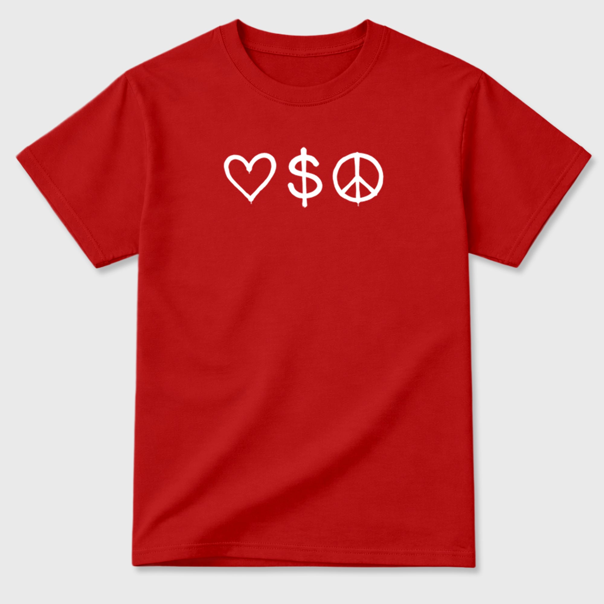 Love Money Peace Sneaker Tees - Air Jordan 13 University Red