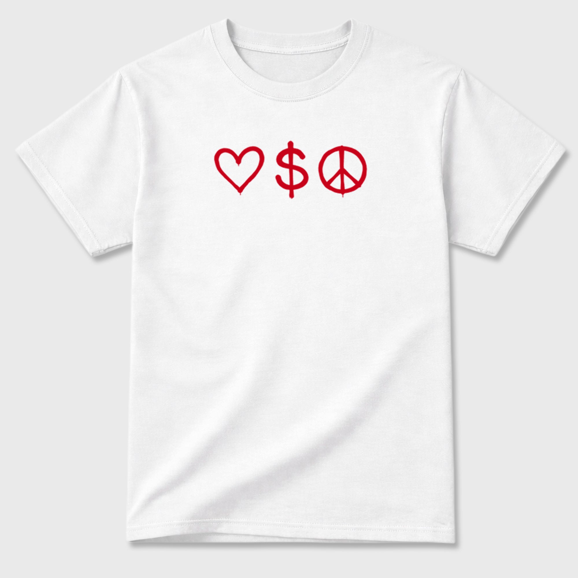 Love Money Peace Sneaker Tees - Air Jordan 13 University Red