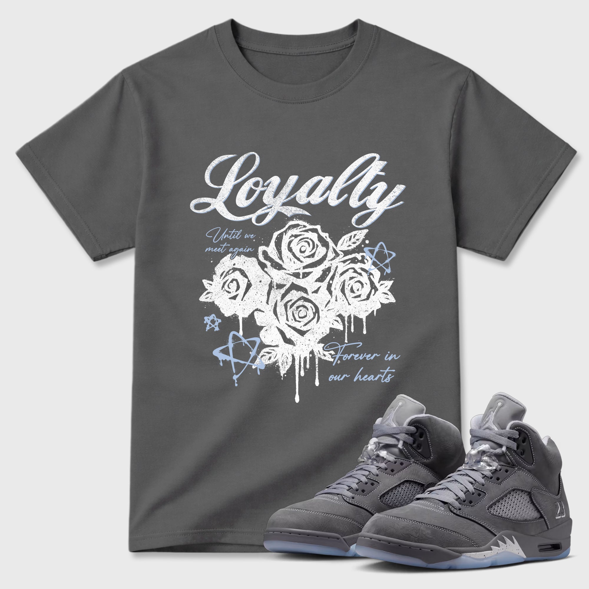 Loyalty Sneaker Tees - Air Jordan 5 Wolf Grey