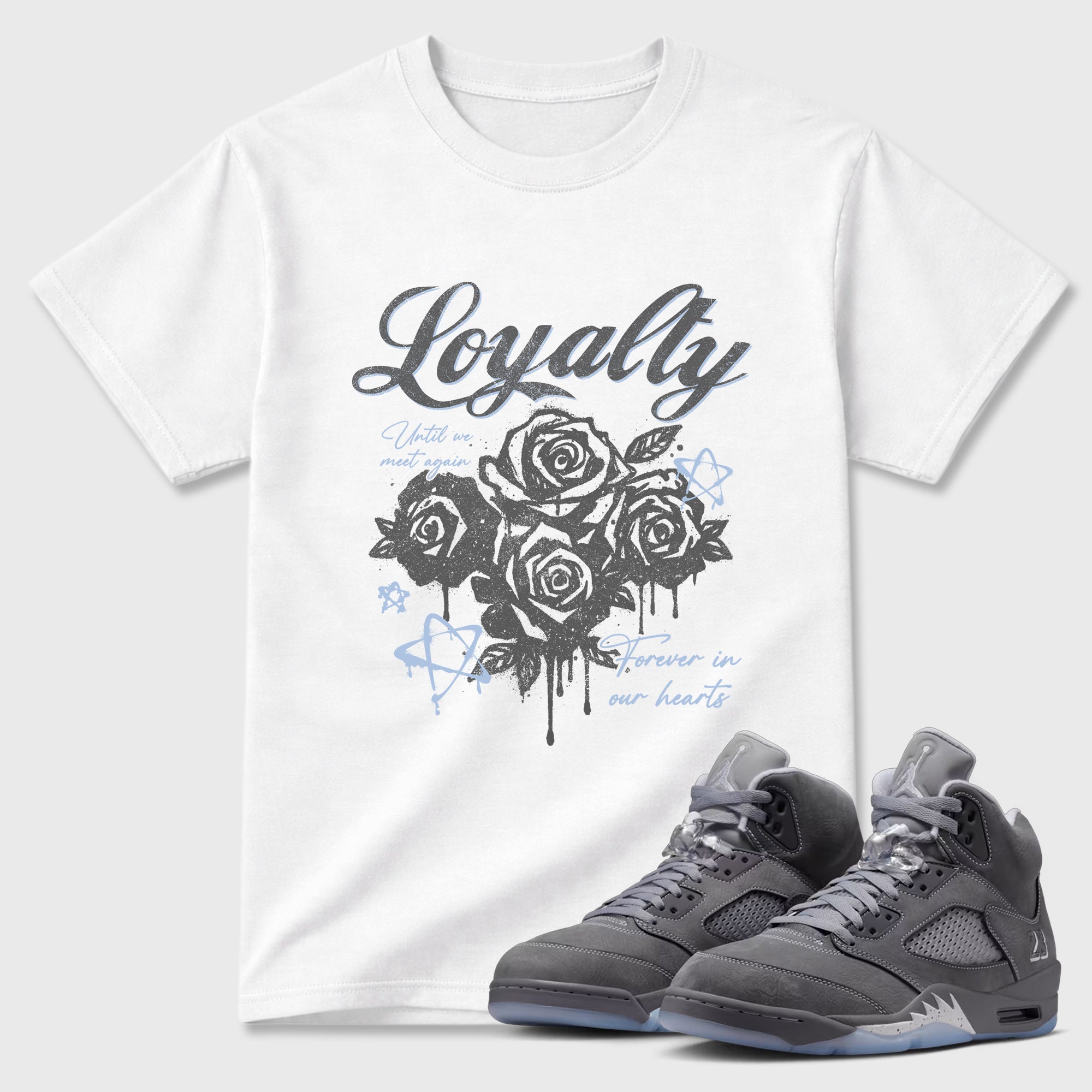 Loyalty Sneaker Tees - Air Jordan 5 Wolf Grey