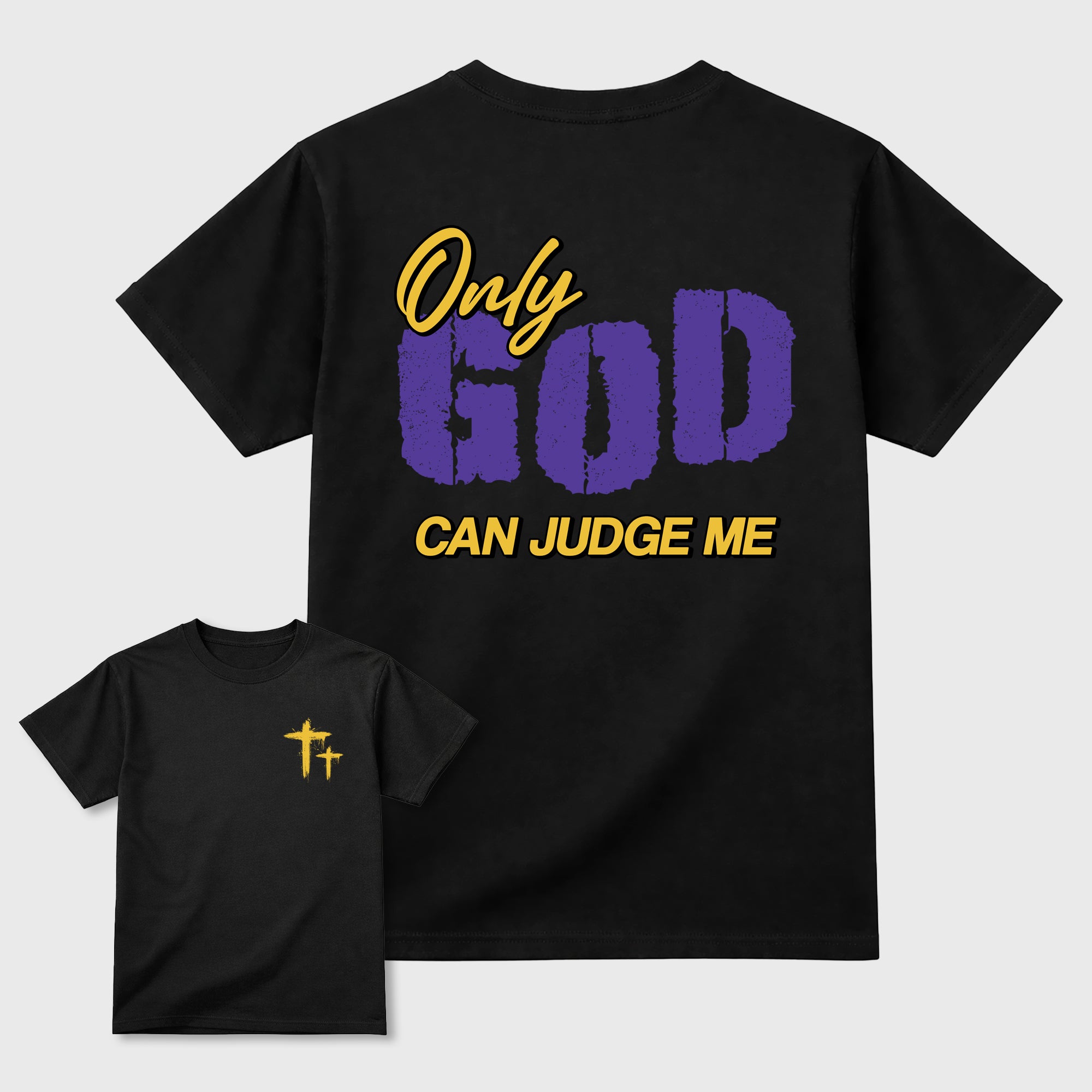 Only God Can Judge Me Sneaker Tees - Air Jordan 4 Lakeshow