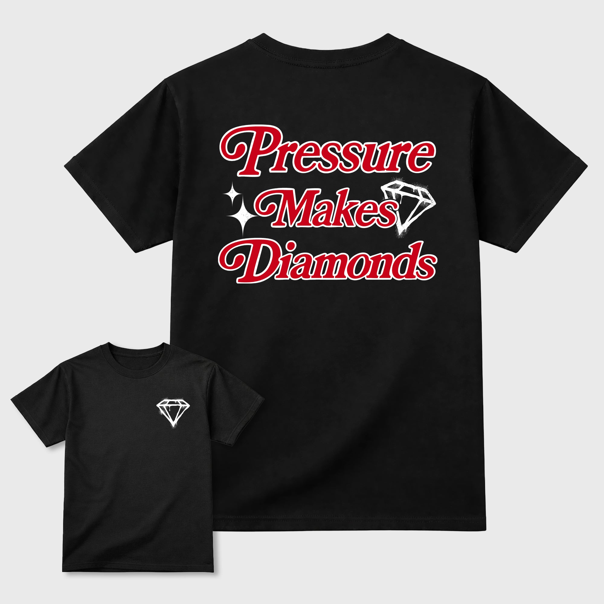 Pressure Makes Diamonds Sneaker Tees - Air Jordan 13 University Red