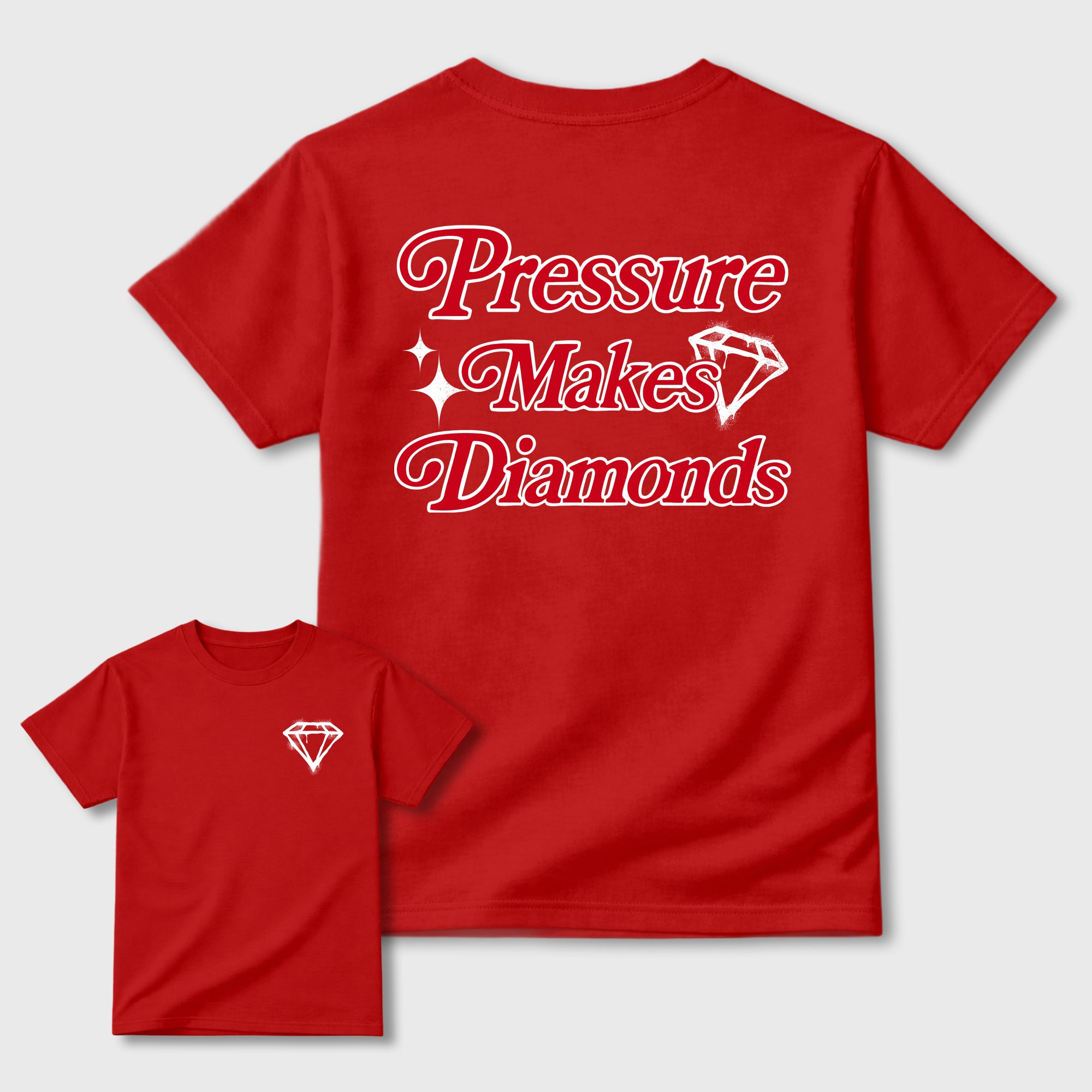 Pressure Makes Diamonds Sneaker Tees - Air Jordan 13 University Red
