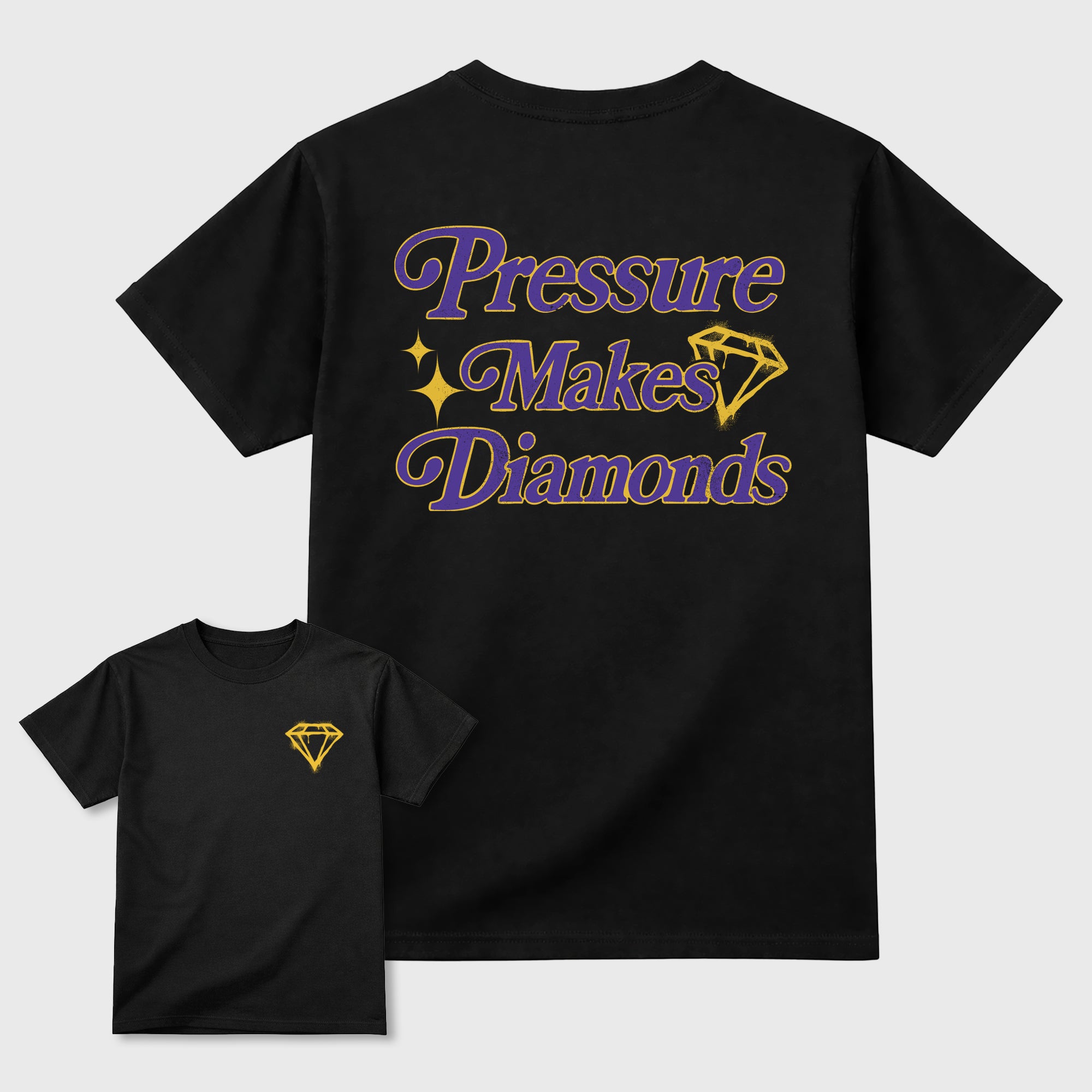 Pressure Makes Diamonds Sneaker Tees - Air Jordan 4 Lakeshow