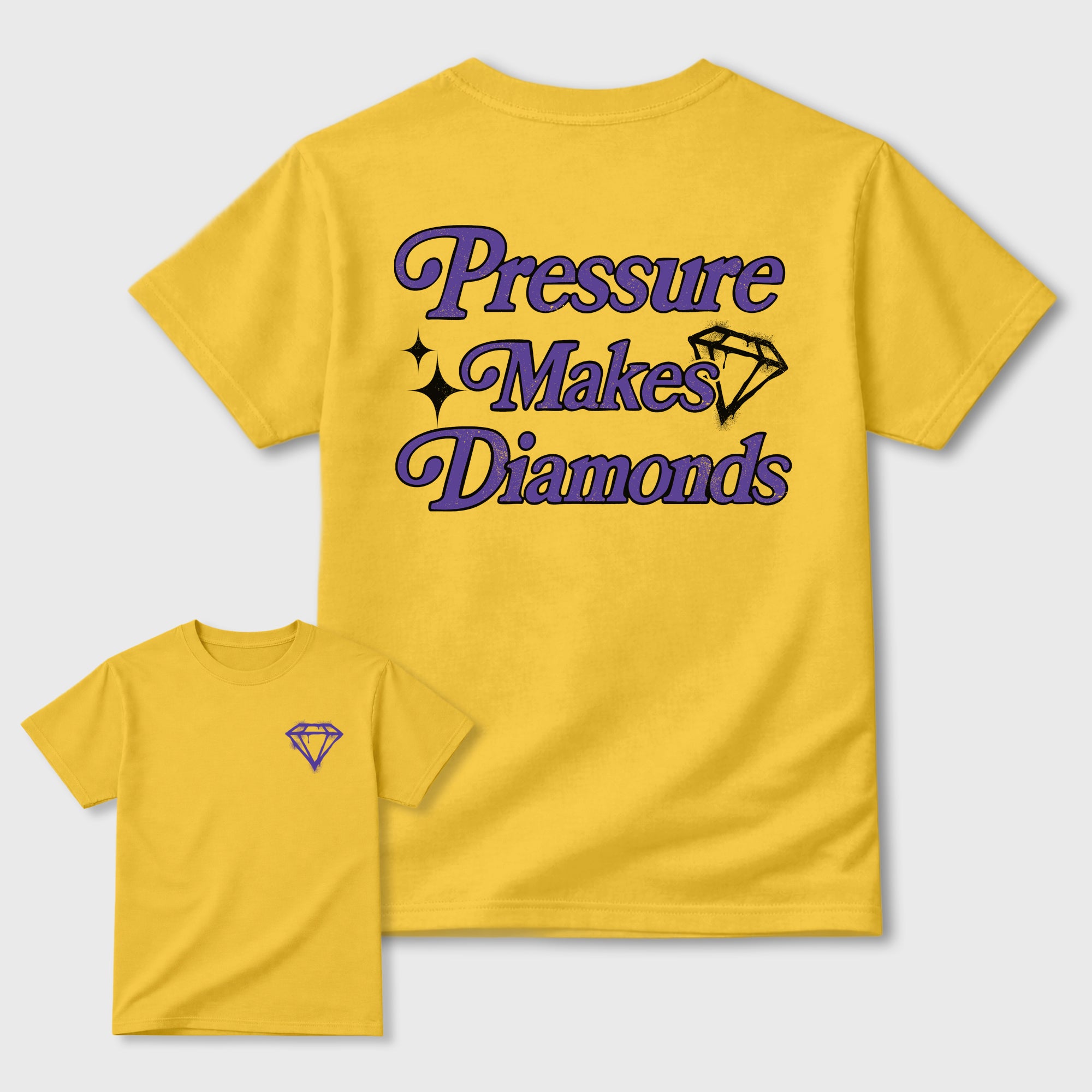 Pressure Makes Diamonds Sneaker Tees - Air Jordan 4 Lakeshow