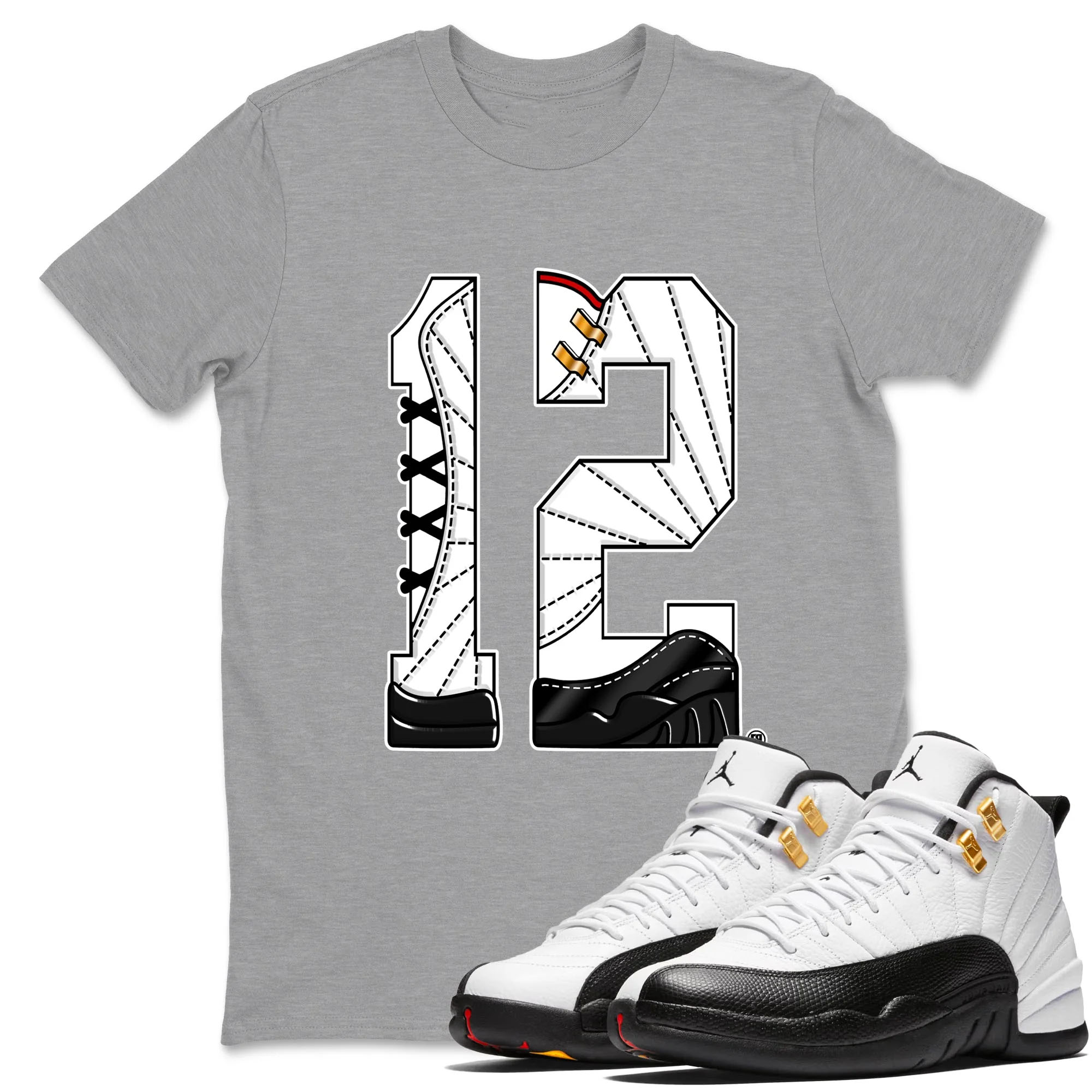 Number 12 TEEWAVO Sneaker Tees - Air Jordan 12 Taxi