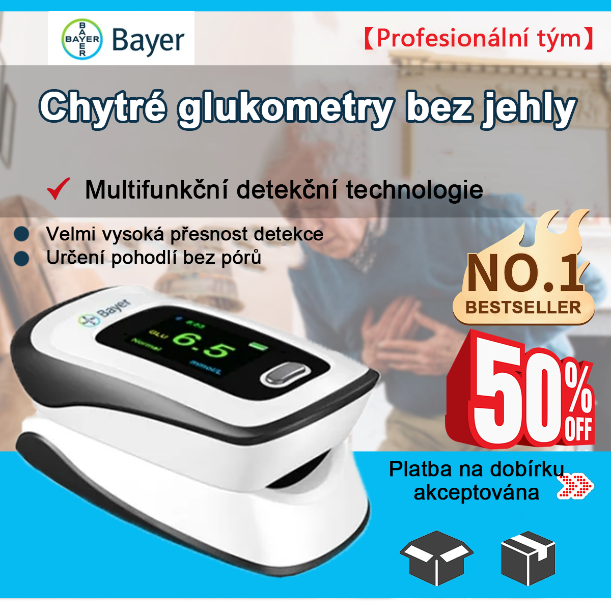 【12 v 1】 Nejnovější neinvazivní inteligentní glukometr od společnosti Bayer