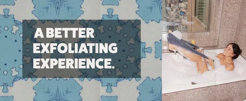 GOSHI Exfoliating Shower Bath Towel - Rip-Resistant Personal Exfoliating Washcloth, Cleaning, Scrubber for All Skin Types - Made in Japan