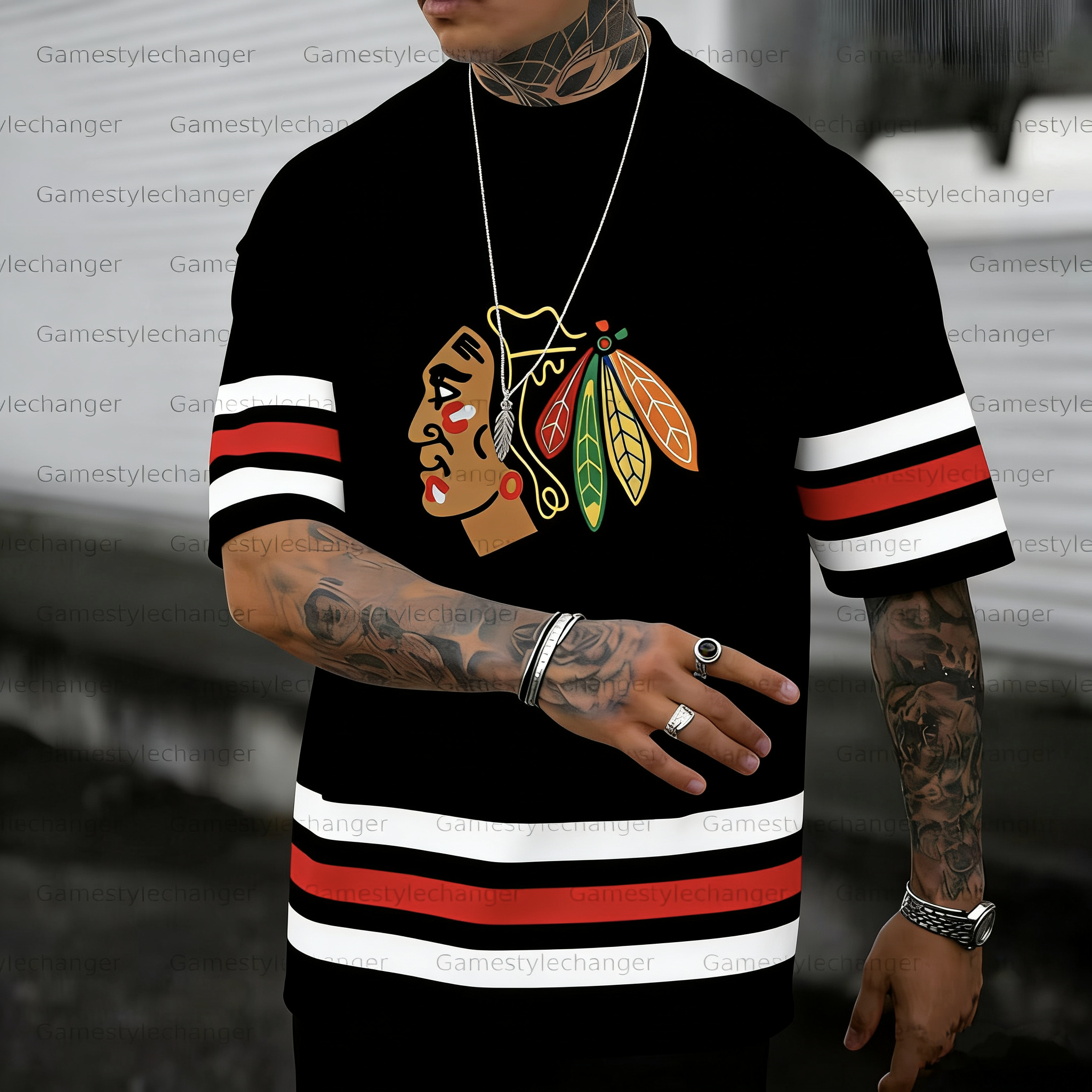 Unisex  "chicago blackhawks"  Inspired Trendy T-shirt