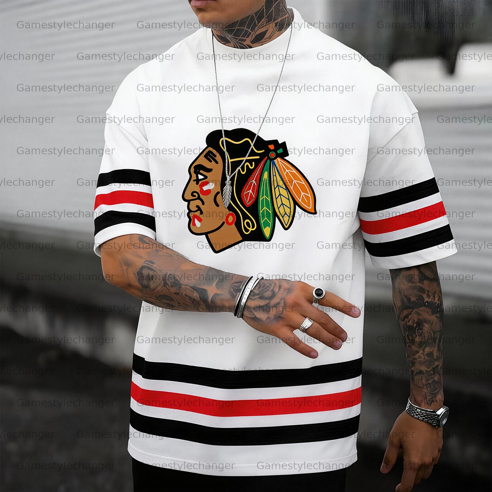Unisex  "chicago blackhawks"  Inspired Trendy T-shirt