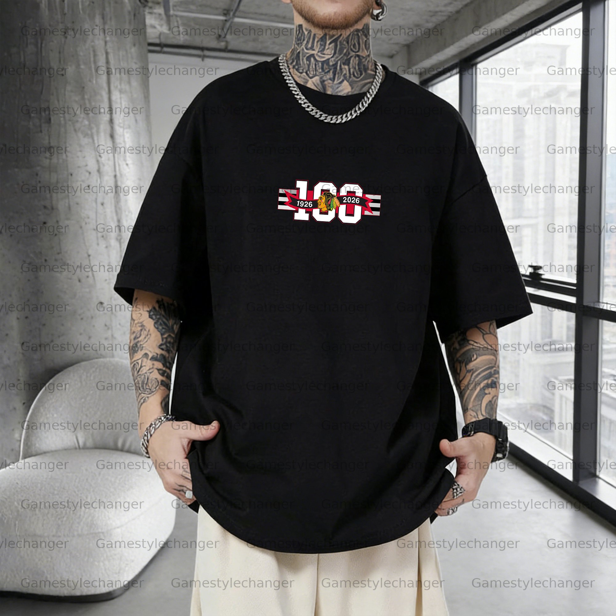 Unisex  "Chicago blackhawks  "  Inspired Trendy T-shirt