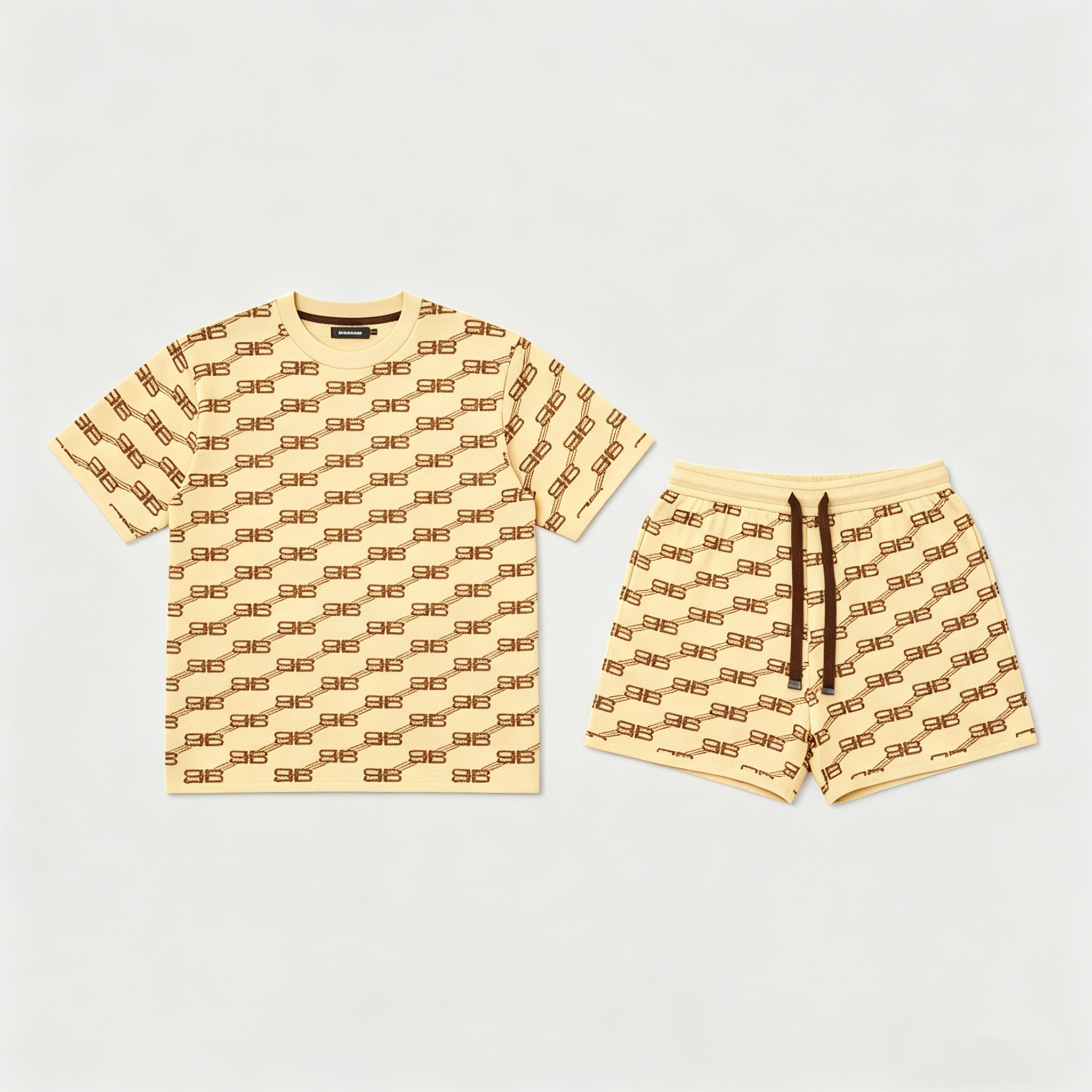 Men's "Cleveland Cavaliers" printed sleeveless hoodie and shorts two-piece set