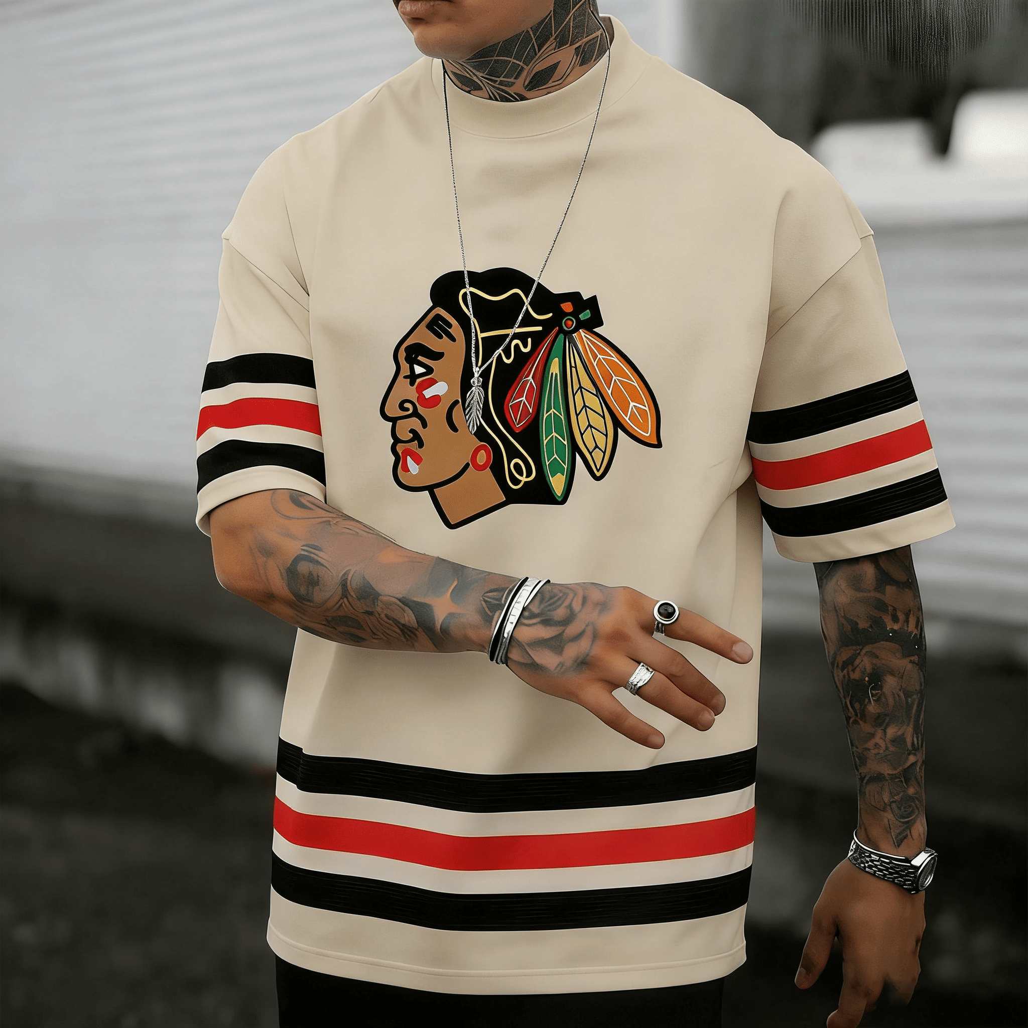 Unisex  "chicago blackhawks"  Inspired Trendy T-shirt