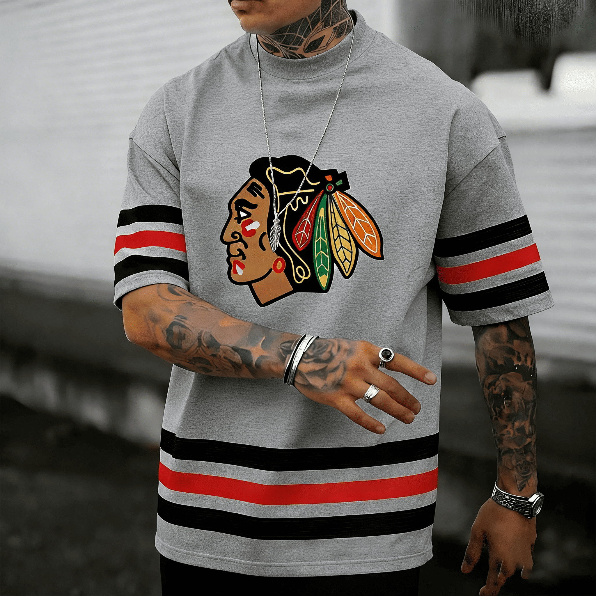 Unisex  "chicago blackhawks"  Inspired Trendy T-shirt