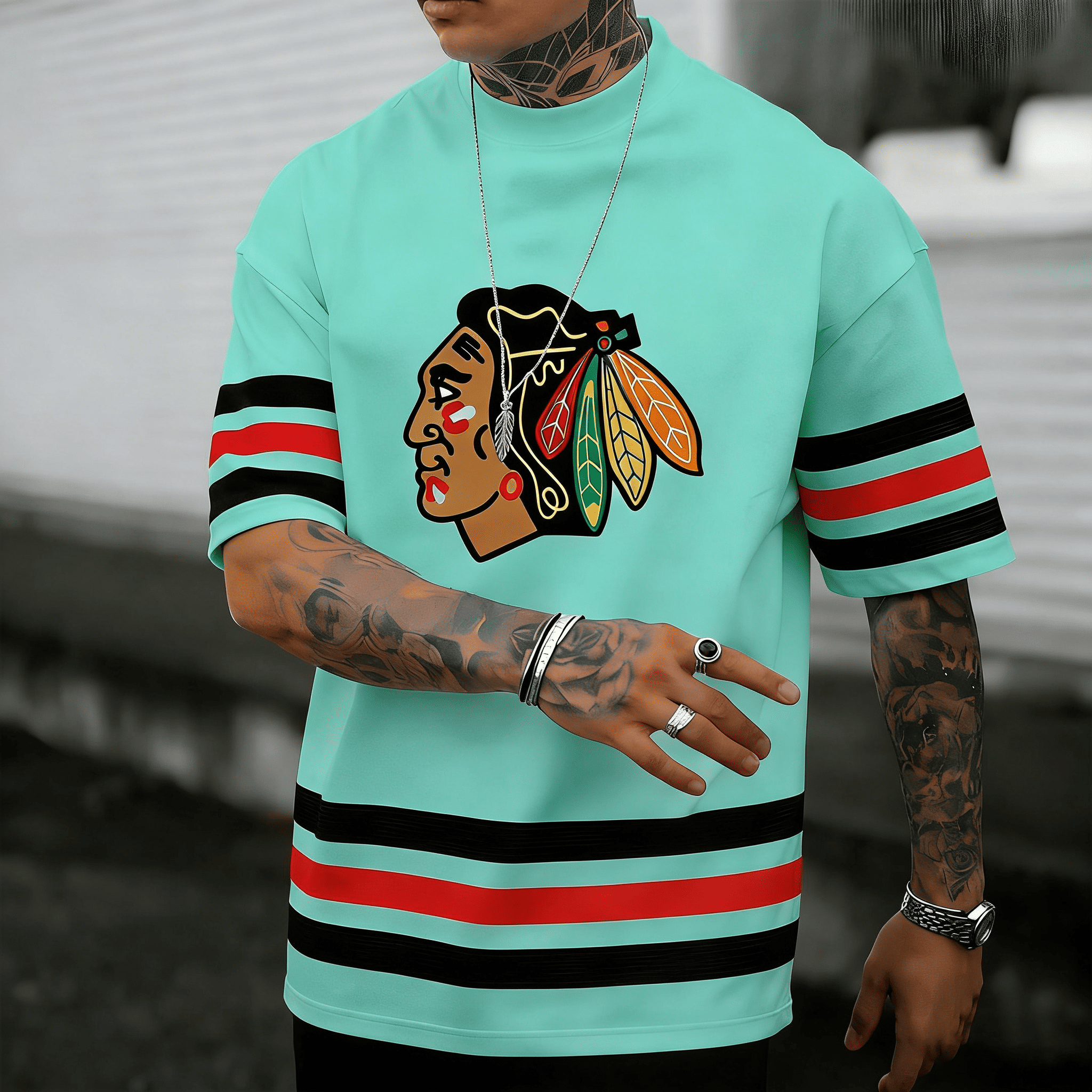 Unisex  "chicago blackhawks"  Inspired Trendy T-shirt