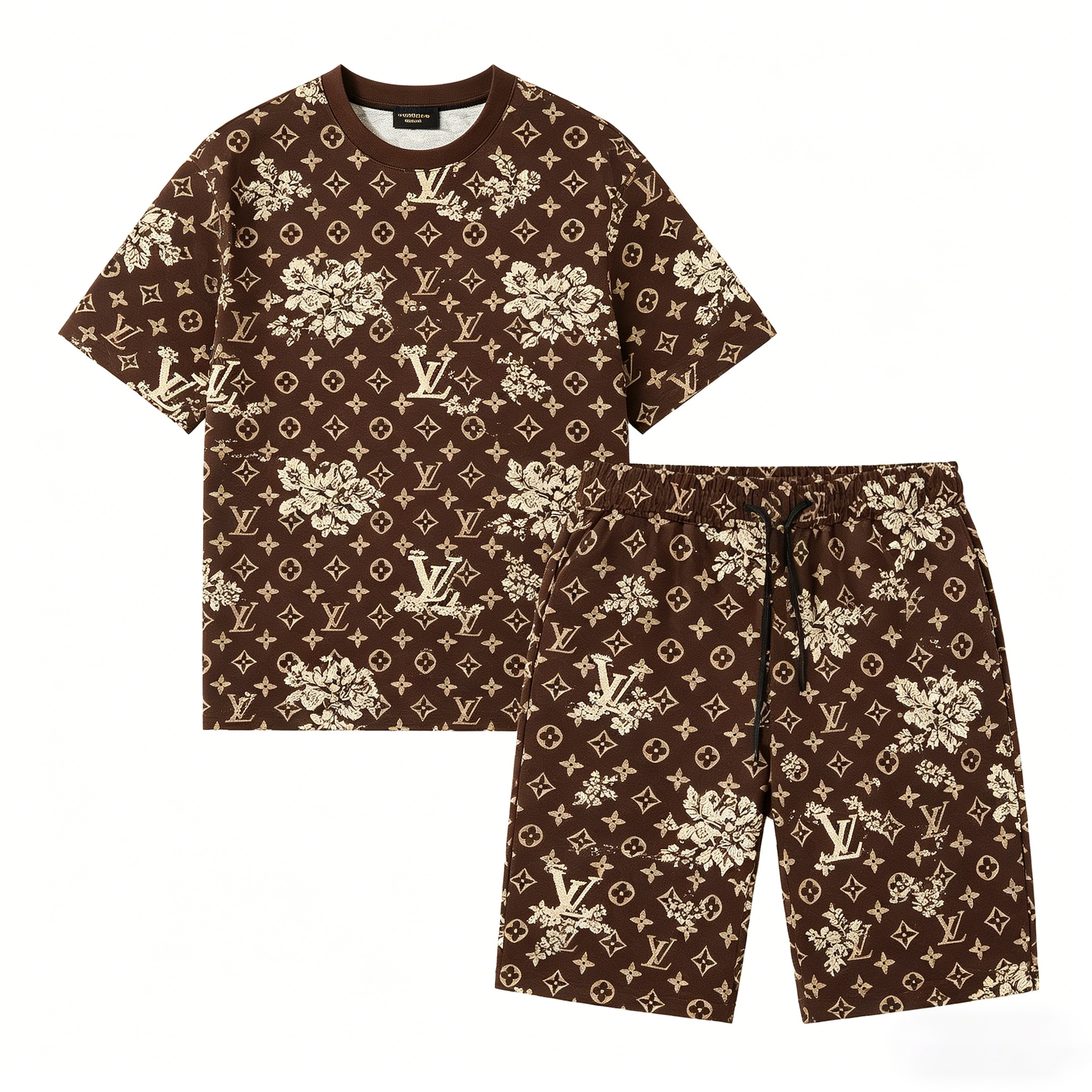 Men's Colorblock Summer Round Neck Set