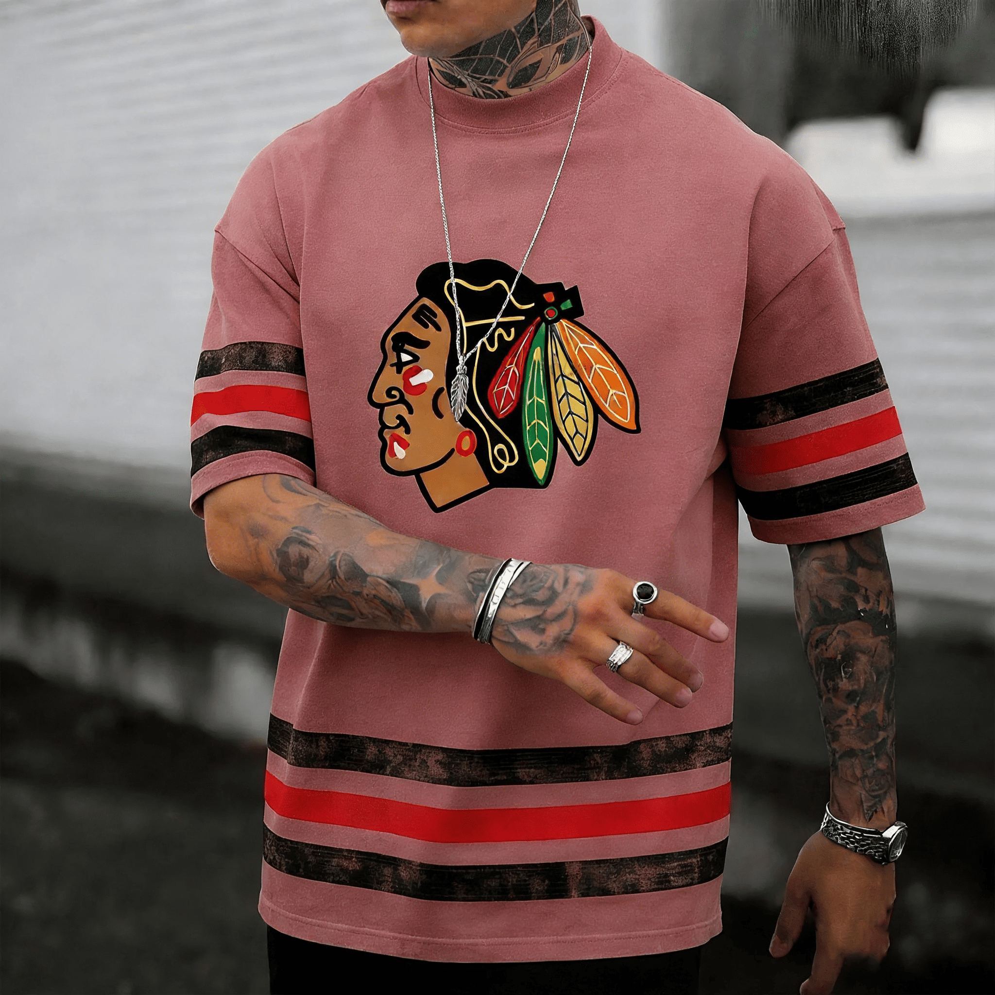 Unisex  "chicago blackhawks"  Inspired Trendy T-shirt