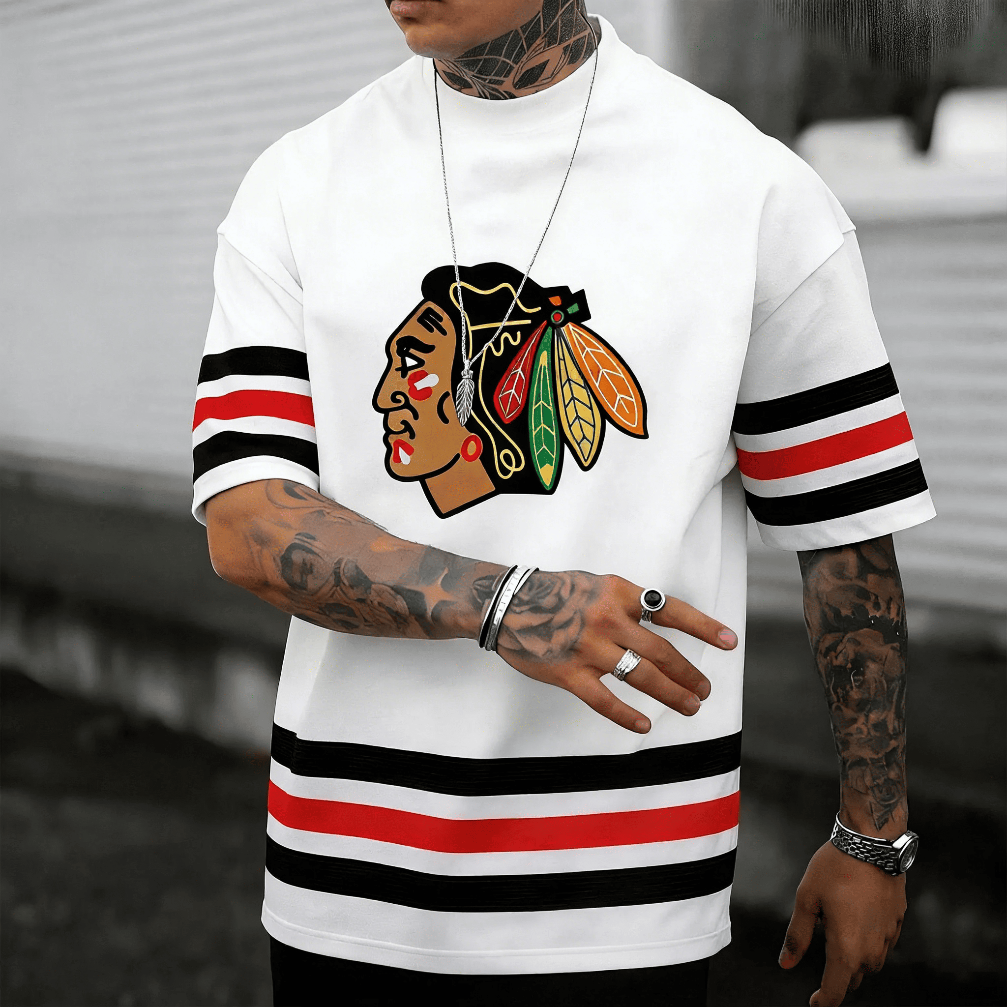 Unisex  "chicago blackhawks"  Inspired Trendy T-shirt
