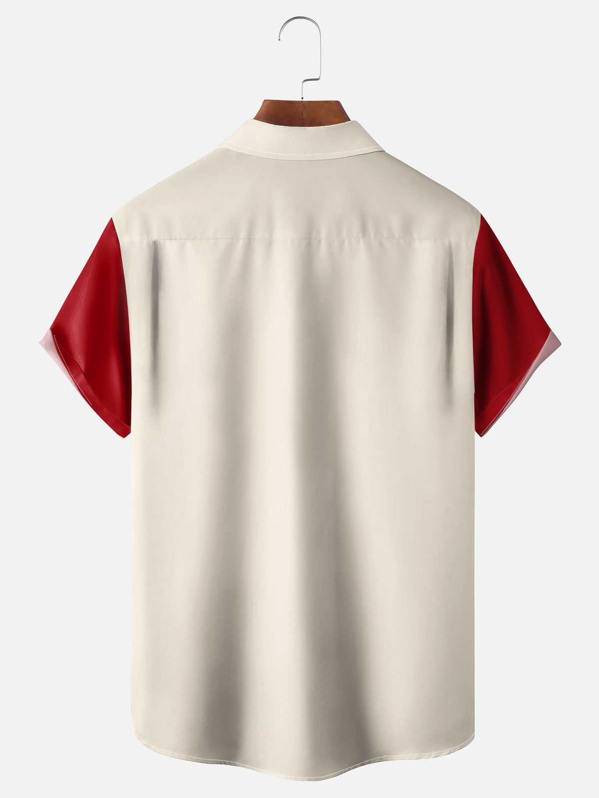 Moisture-wicking Canada Day Maple Leaf Art Chest Pocket Bowling Shirt