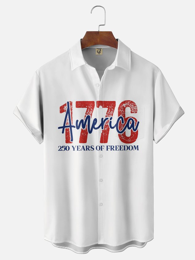 Moisture-wicking 250th Anniversary Independent Day American Flag USA Freedom Patriotic Shirt