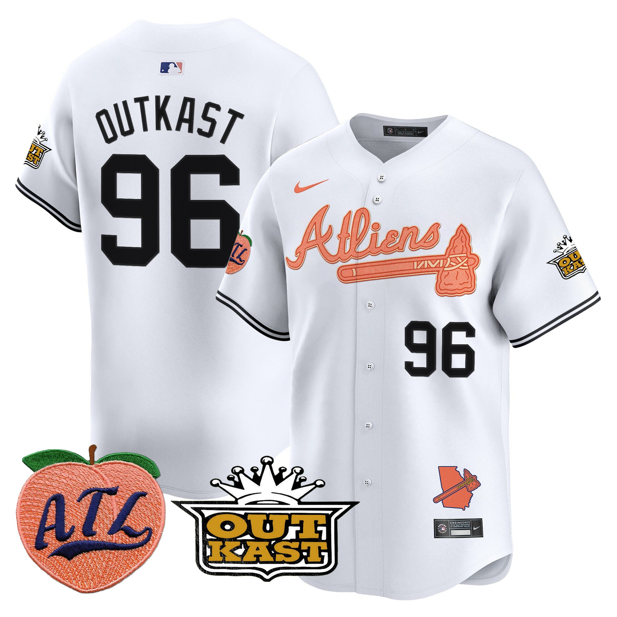 ATL Atliens & Peach Vapor Premier Limited Jersey - All Stitched