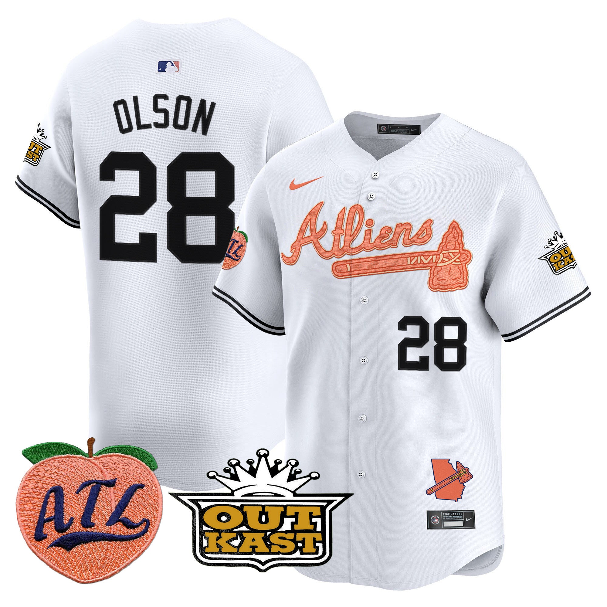ATL Atliens & Peach Vapor Premier Limited Jersey - All Stitched