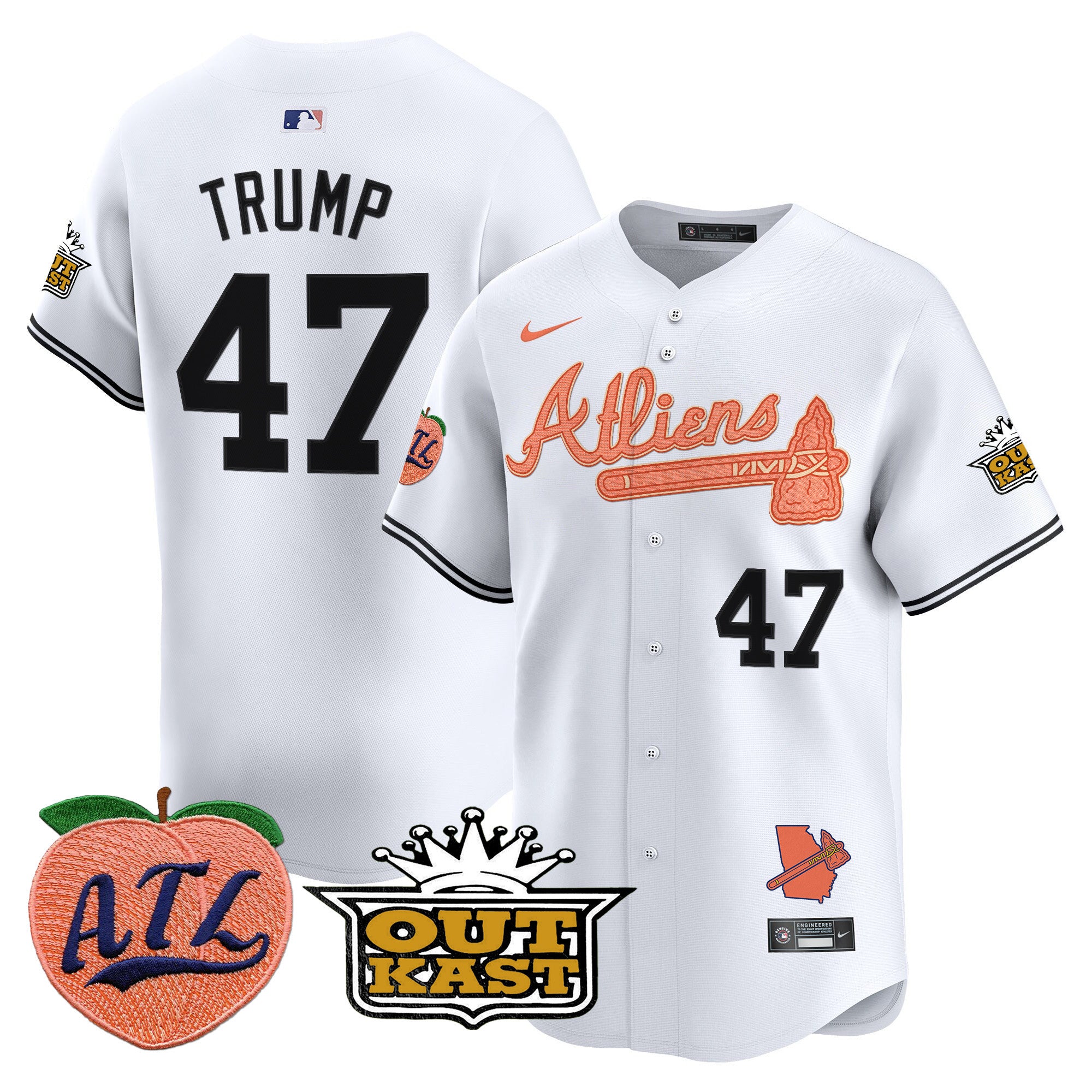 ATL Atliens & Peach Vapor Premier Limited Jersey - All Stitched