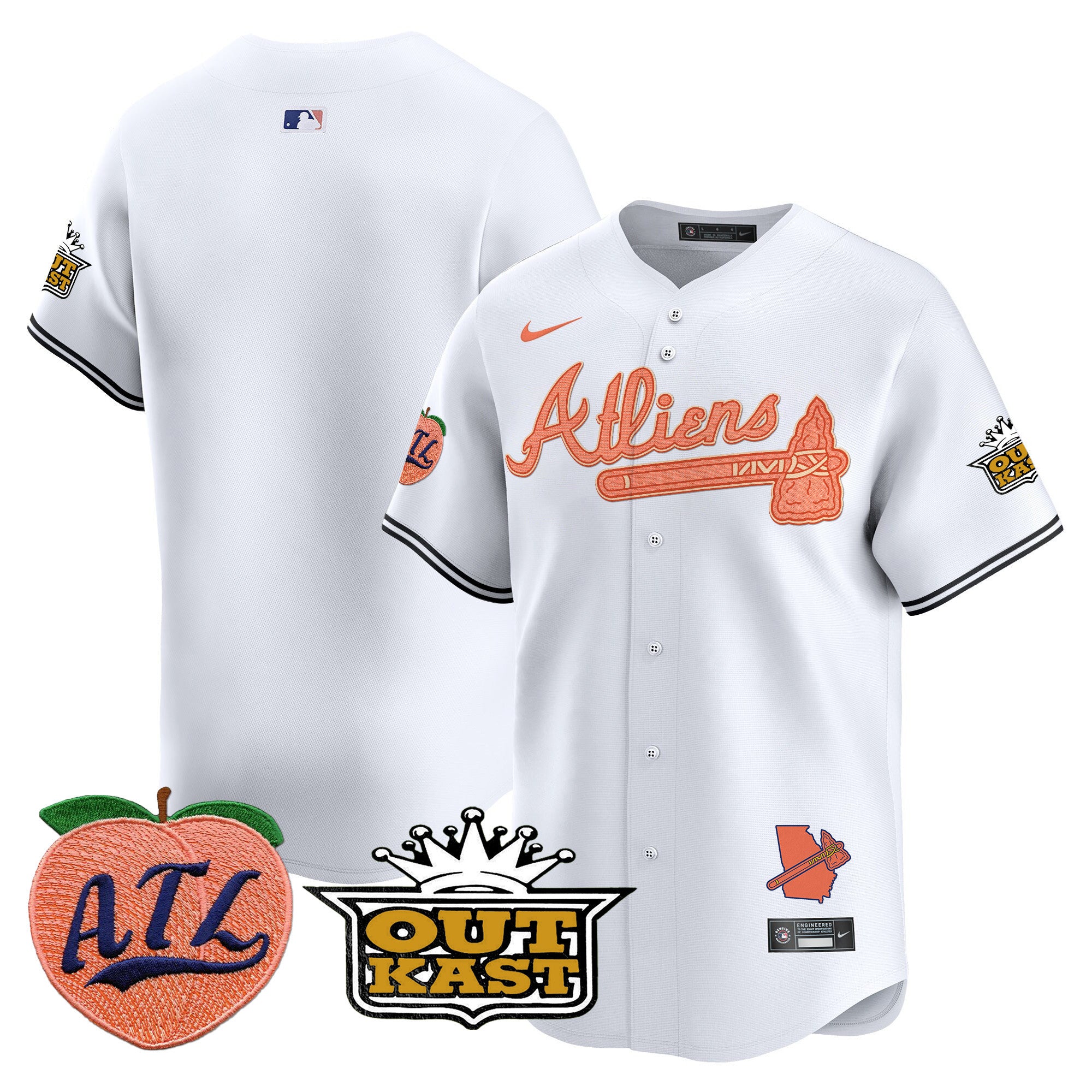 ATL Atliens & Peach Vapor Premier Limited Jersey - All Stitched