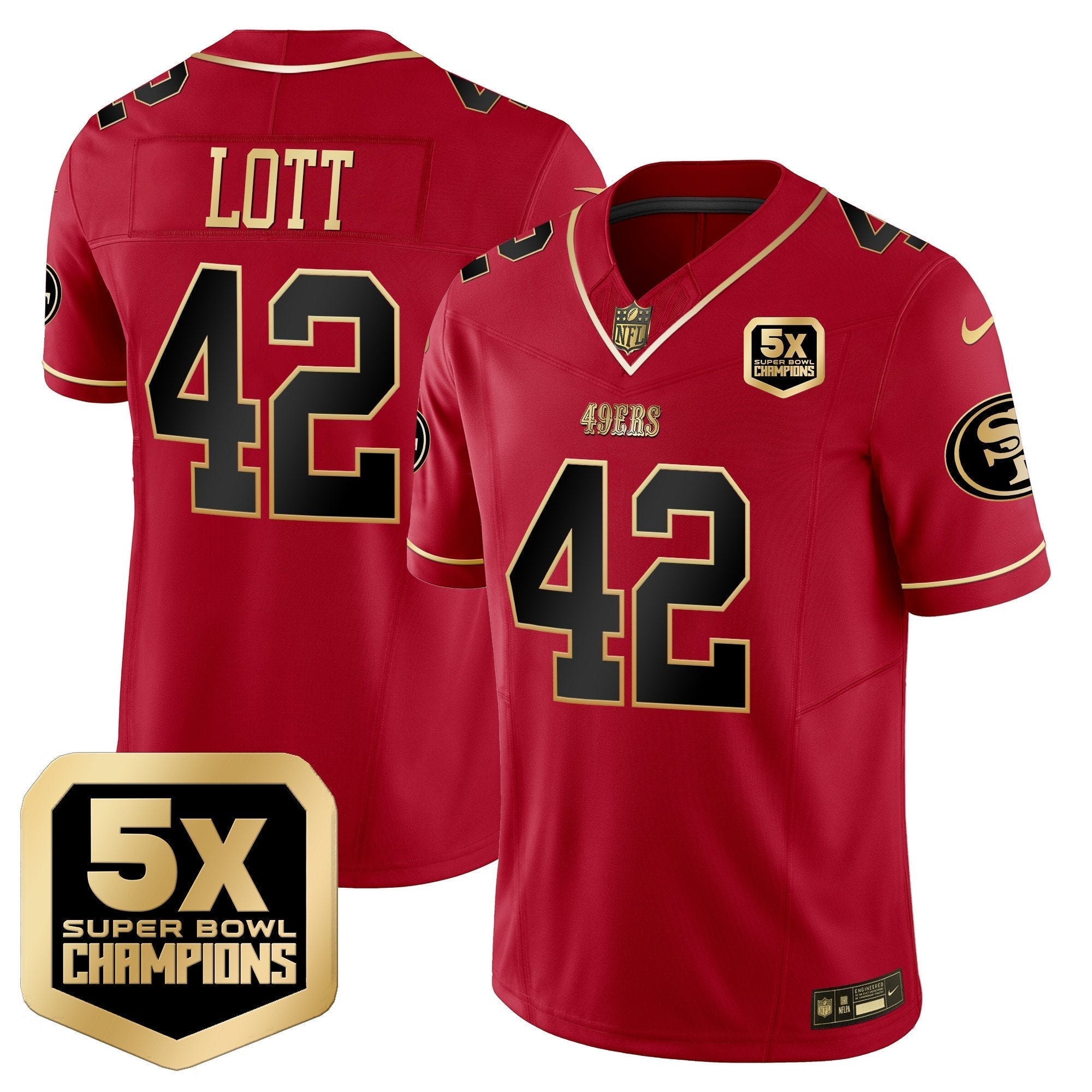49ers 5x Super Bowl Champions Vapor Limited Jersey - All Stitched