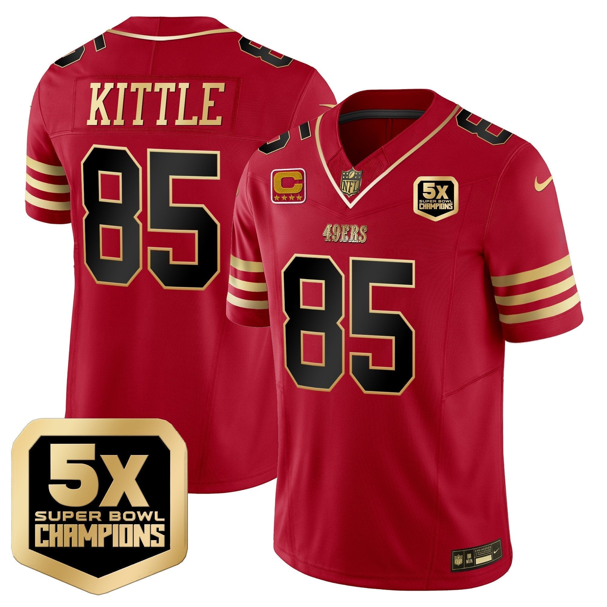 49ers 5x Super Bowl Champions Vapor Limited Jersey - All Stitched
