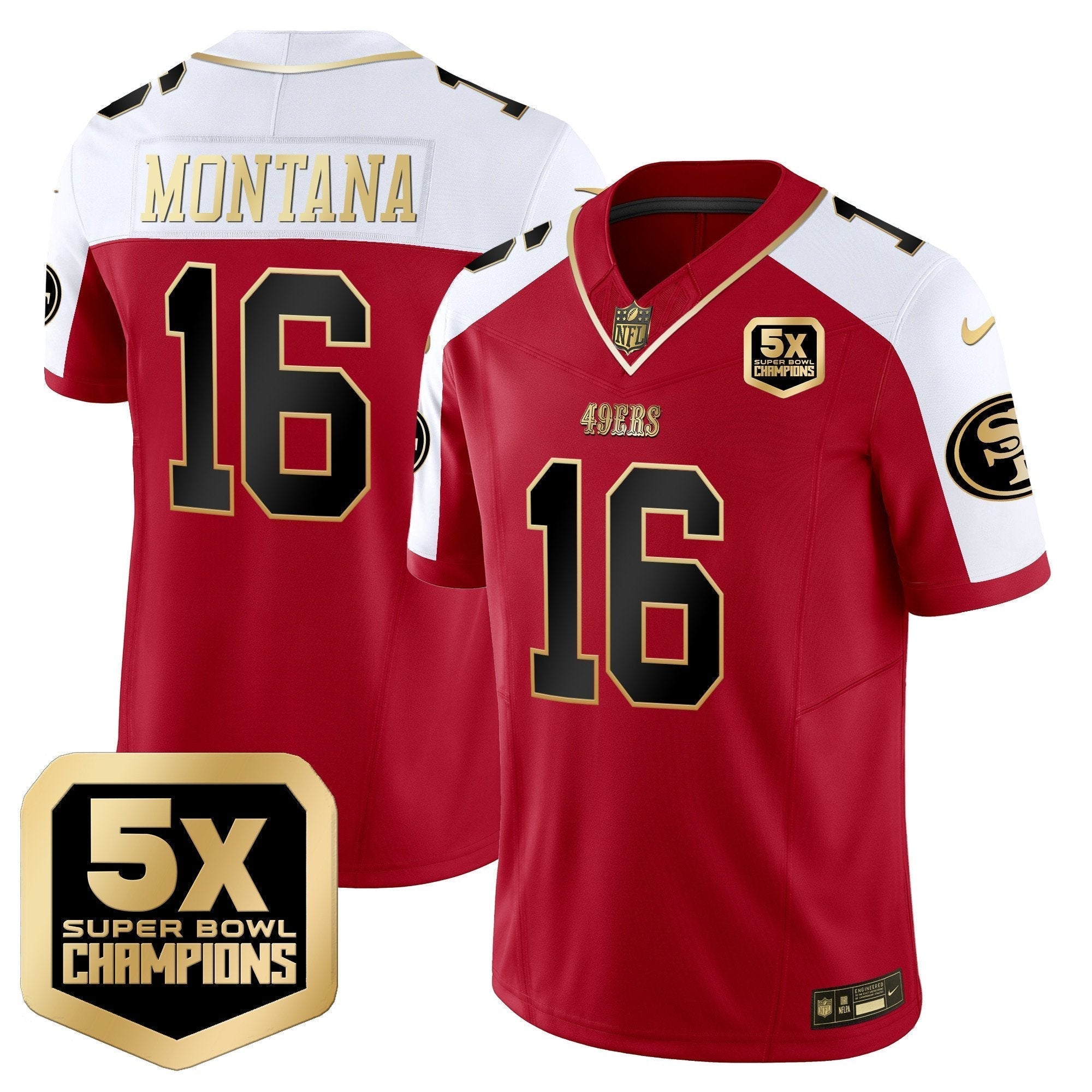 49ers 5x Super Bowl Champions Vapor Limited Jersey - All Stitched