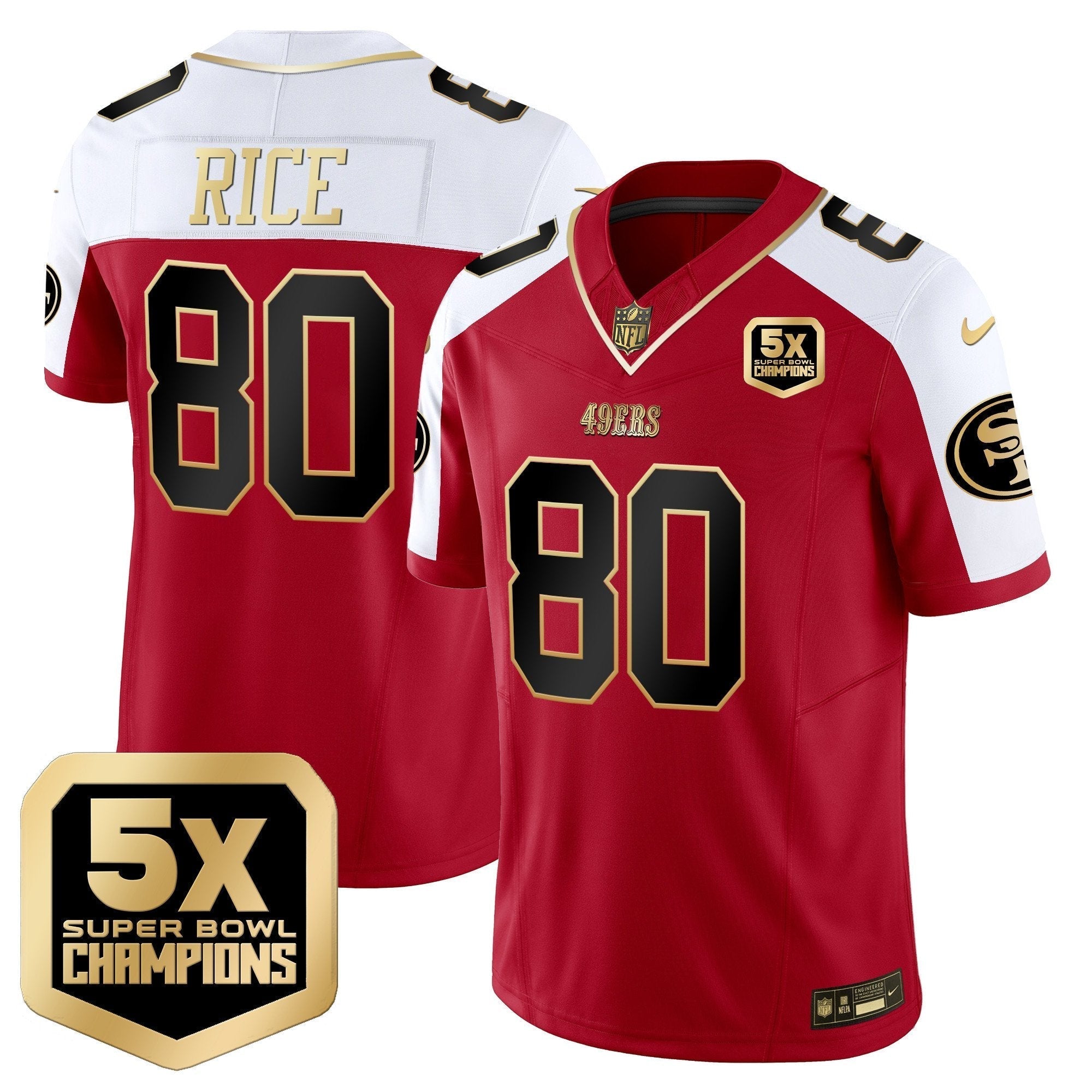 49ers 5x Super Bowl Champions Vapor Limited Jersey - All Stitched