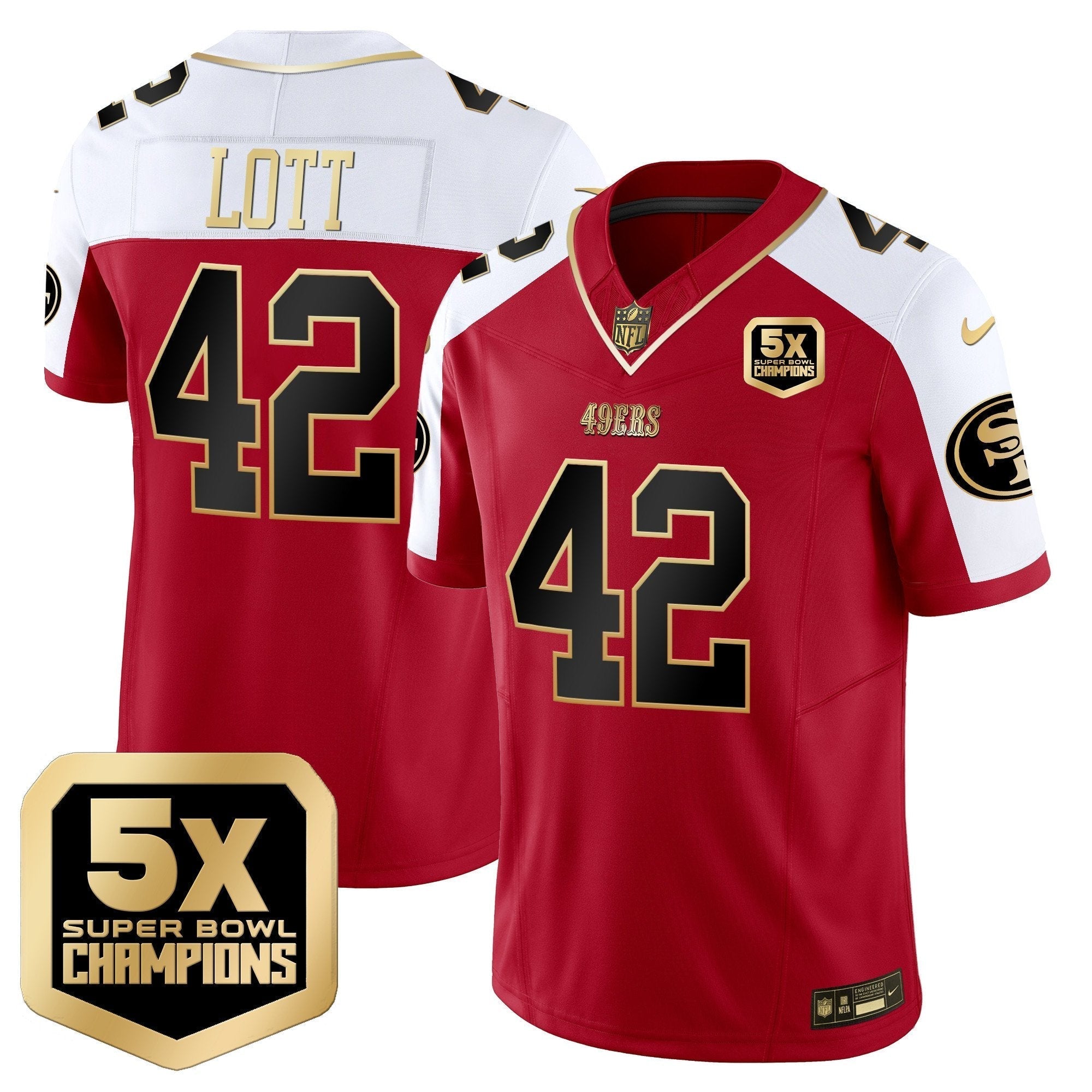 49ers 5x Super Bowl Champions Vapor Limited Jersey - All Stitched