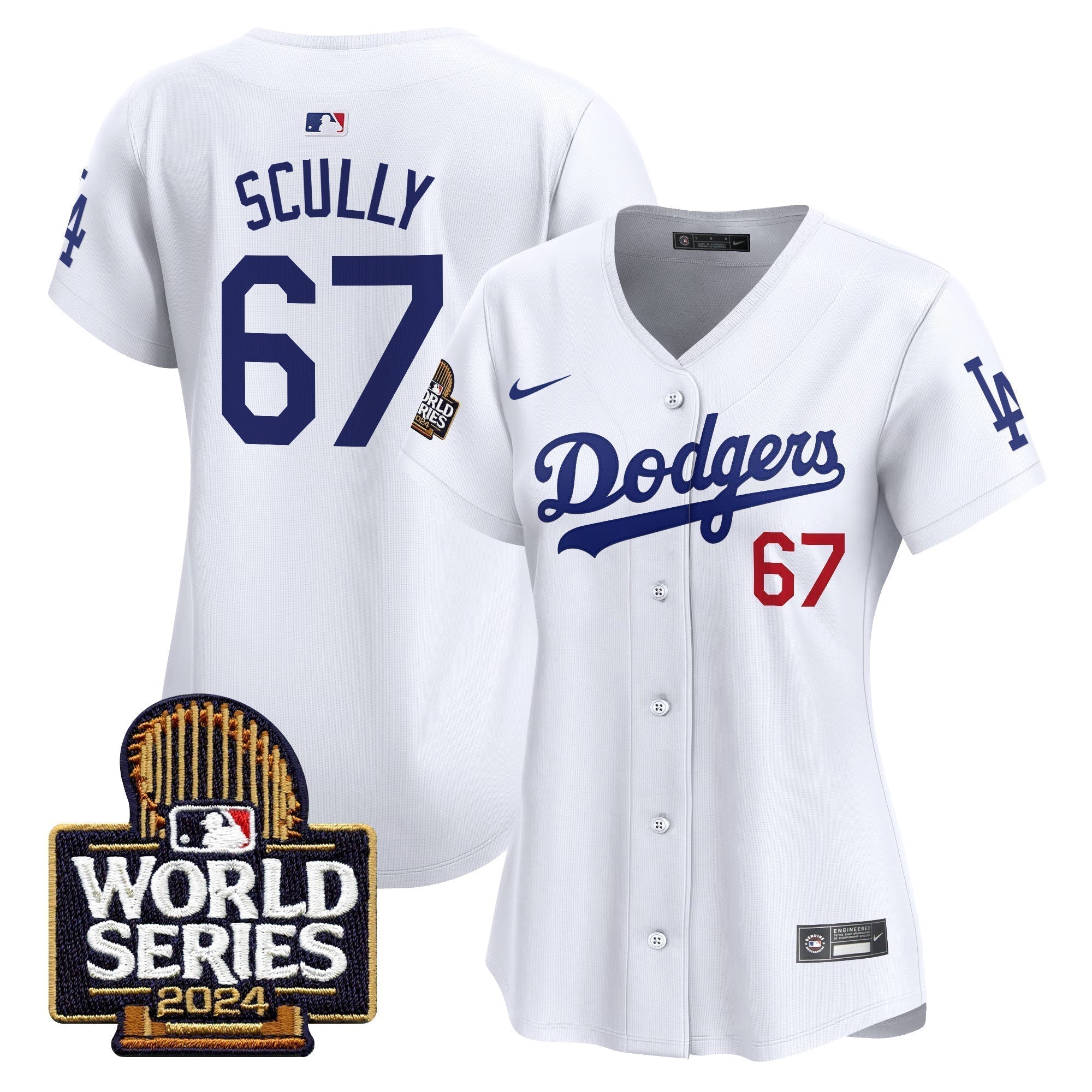 Women Dodgers 2024 World Series Vapor Premier Limited Jersey - All Stitched