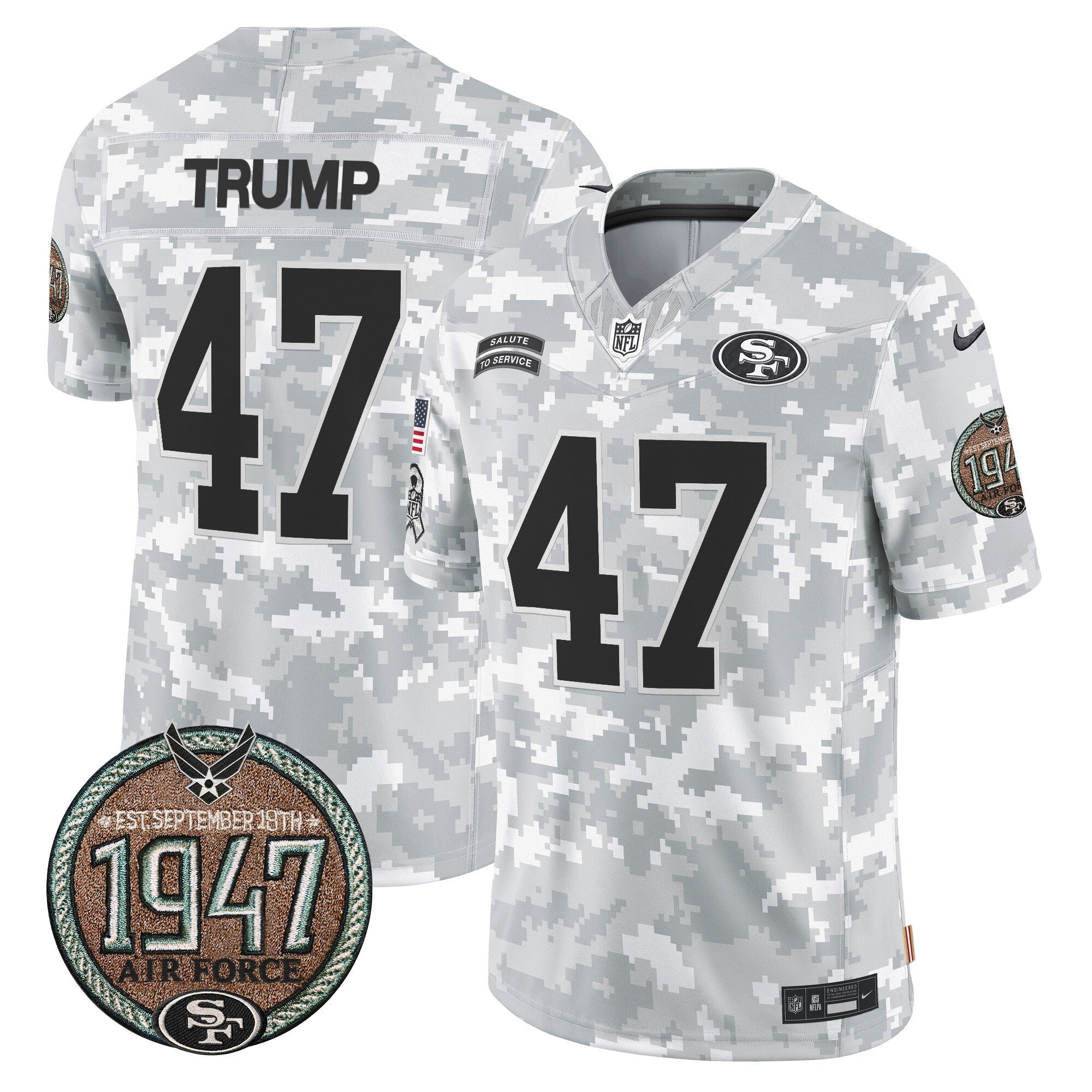 49ers 2024 Salute to Service Establishment Year Patch Vapor Limited Jersey - All Stitched