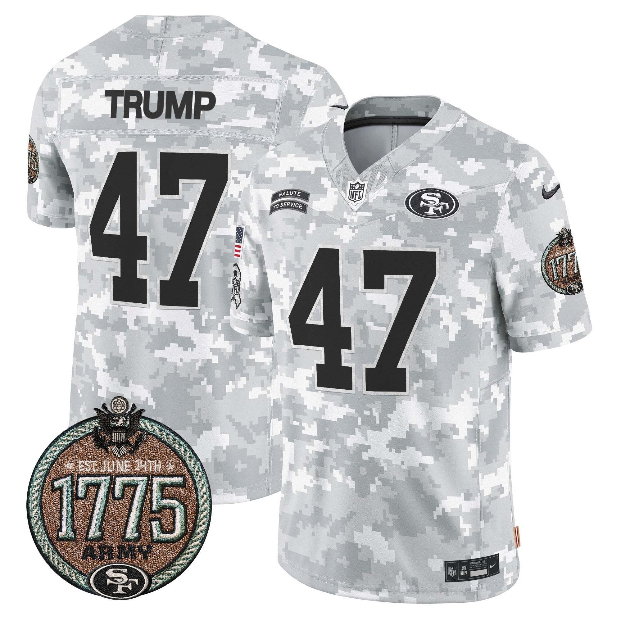 49ers 2024 Salute to Service Establishment Year Patch Vapor Limited Jersey - All Stitched